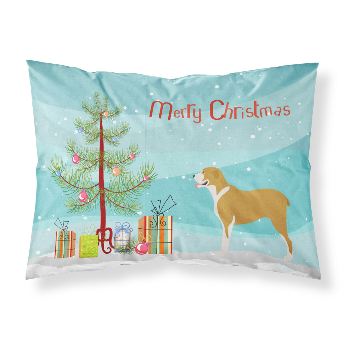 Caroline'S Treasures Belgium Mastiff Pillowcase, Standard, Christmas Tree