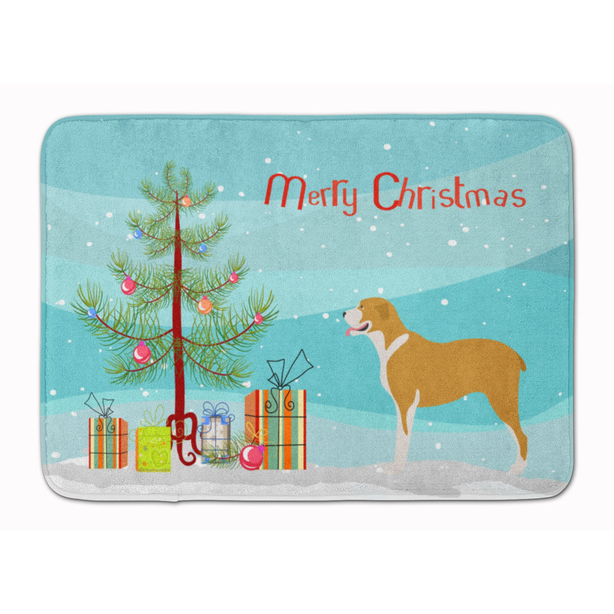 Caroline'S Treasures Belgium Mastiff Christmas Floor Mat, 19Hx27W, Multicolor