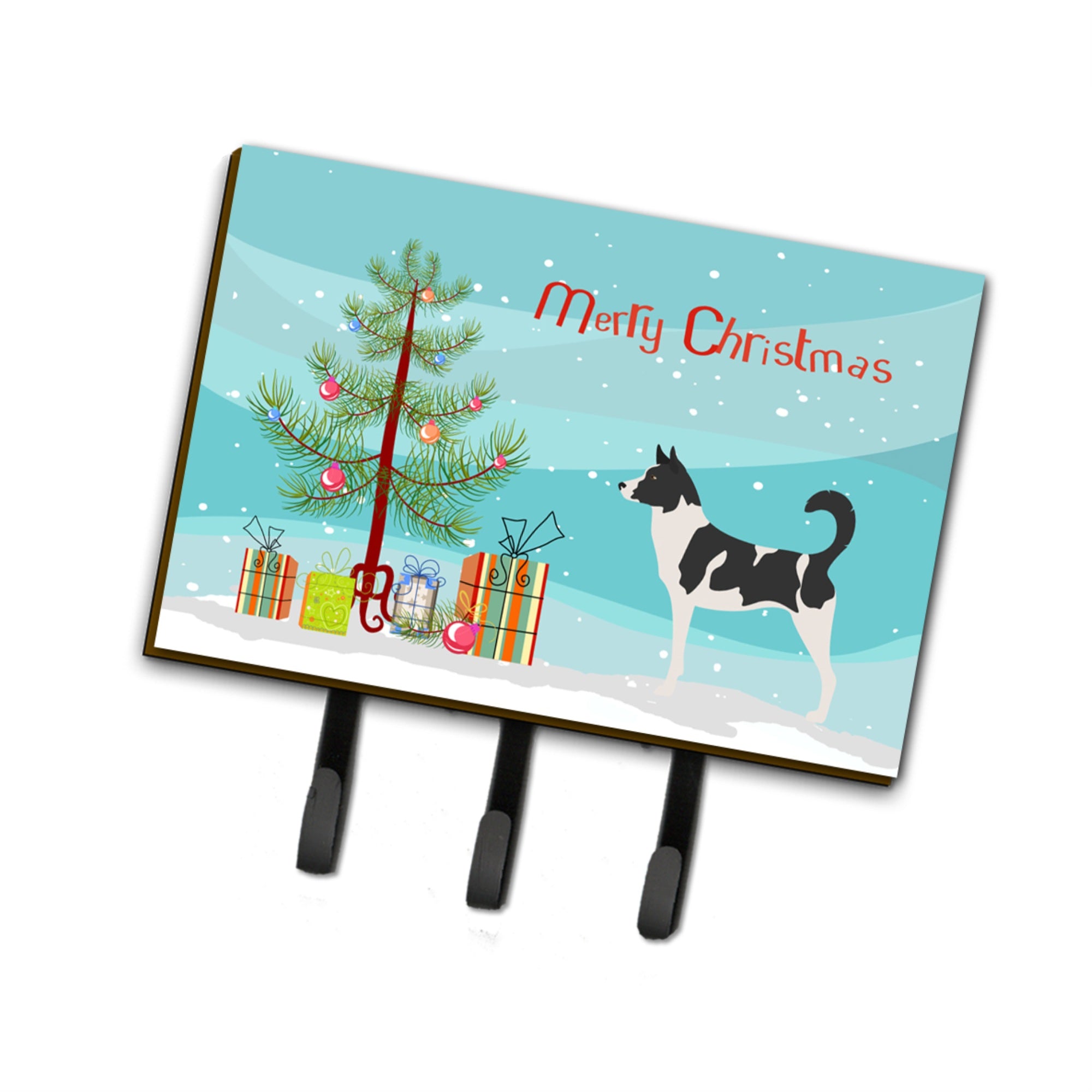 Caroline'S Treasures Canaan Dog Wall Hook, Triple, Christmas Tree
