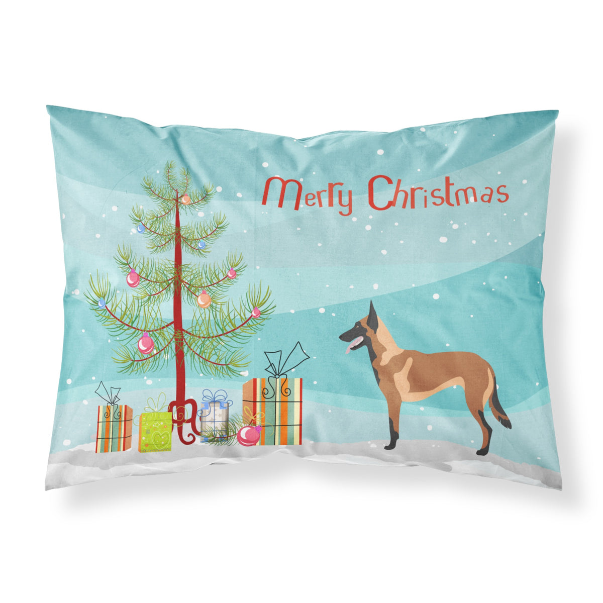 Caroline'S Treasures Malinois Belgian Shepherd Pillowcase, Standard, Christmas Tree