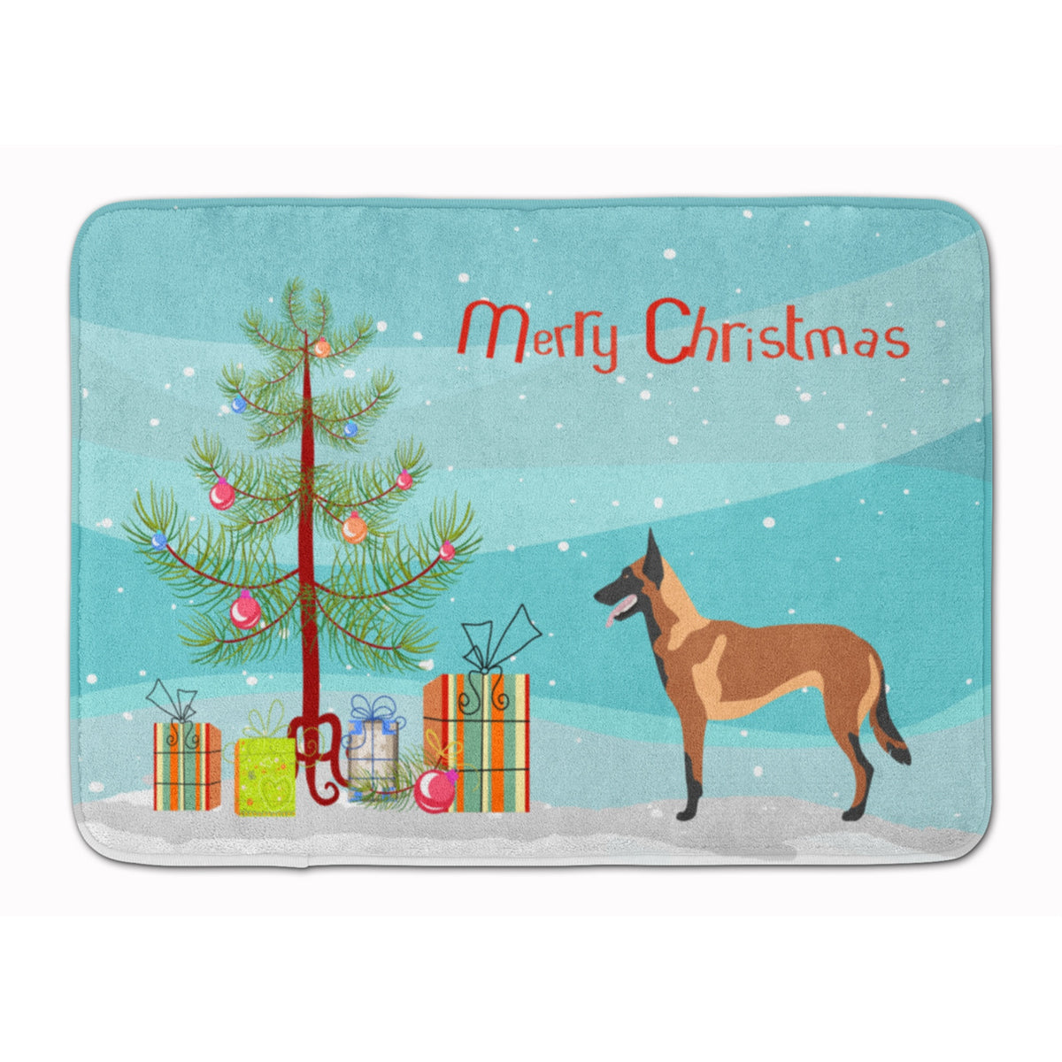 Caroline'S Treasures Malinois Belgian Shepherd Christmas Floor Mat, 19Hx27W, Multicolor