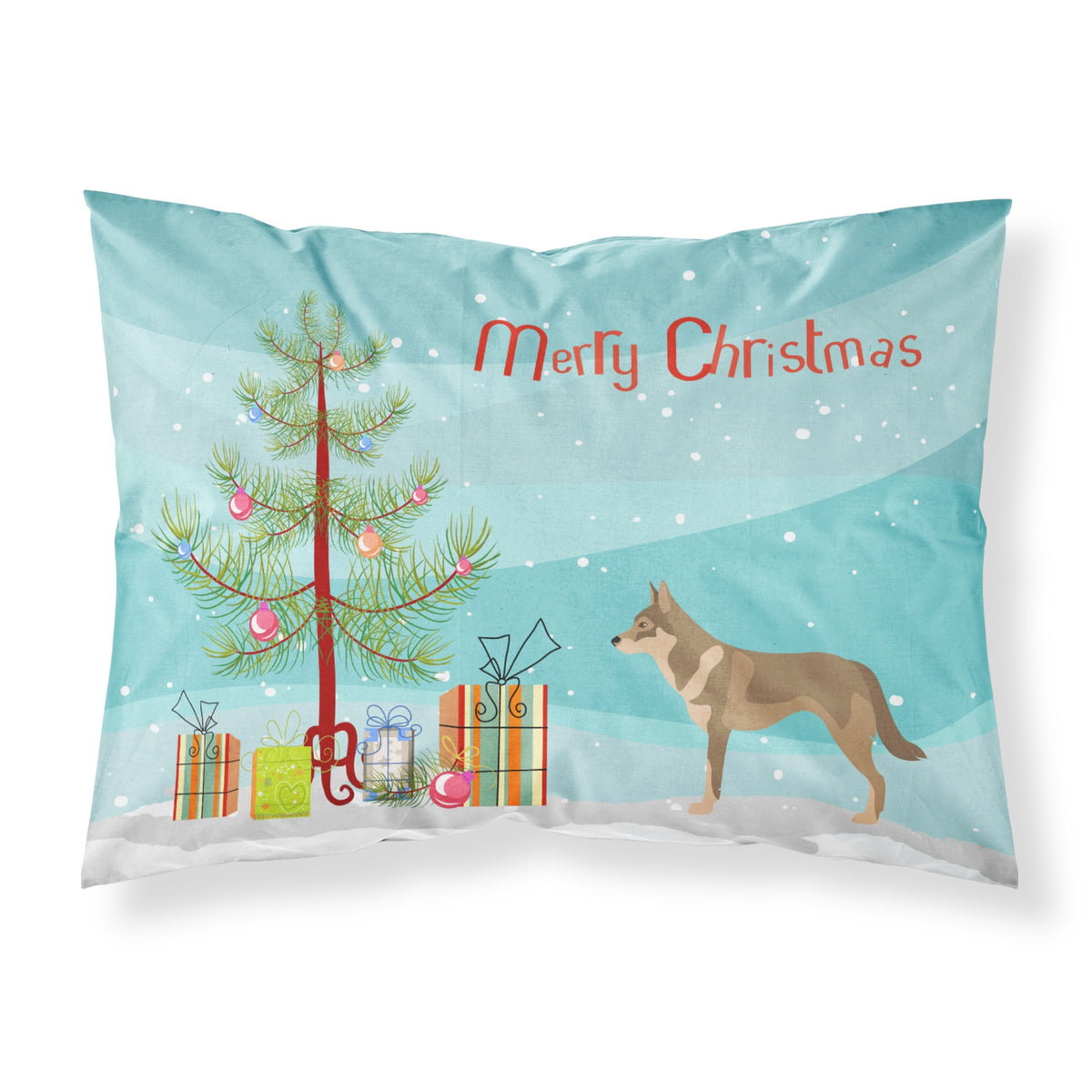 Caroline'S Treasures Czechoslovakian Wolfdog Pillowcase, Standard, Christmas Tree