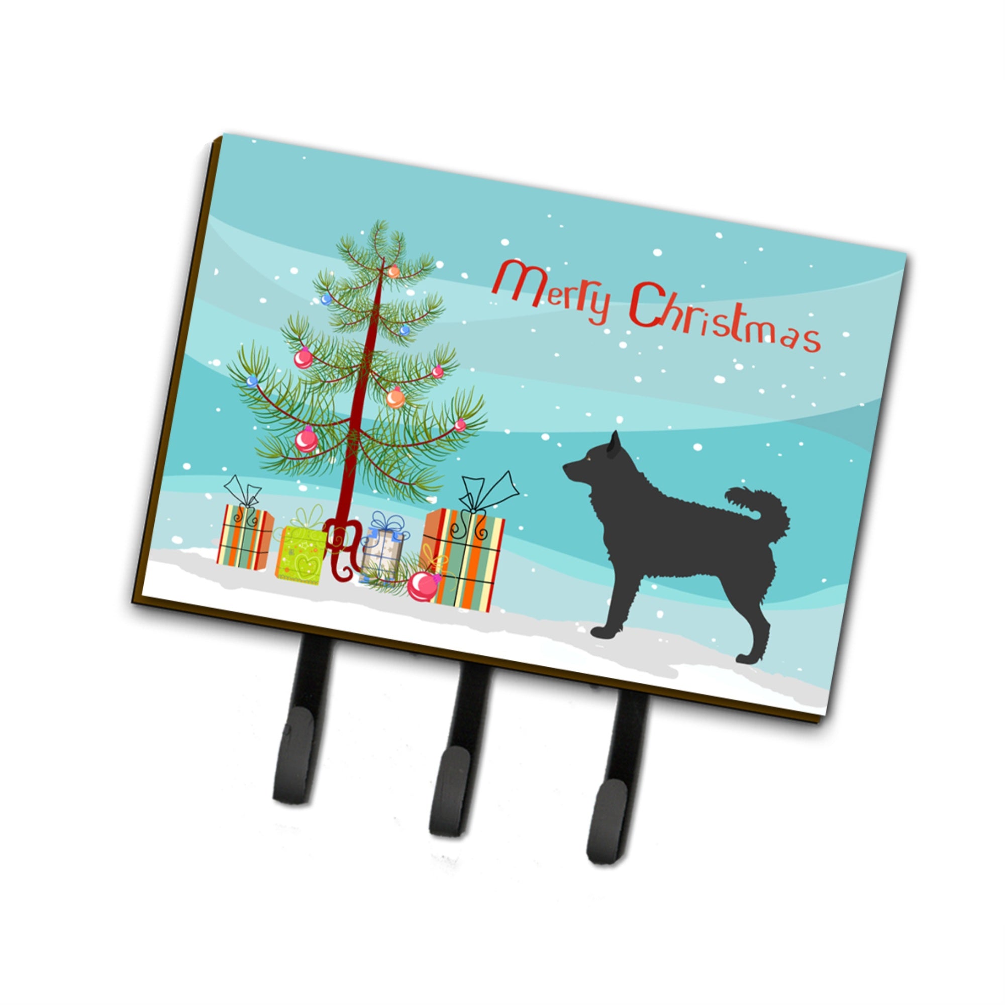 Caroline'S Treasures Mudi Christmas Wall Hook, Triple, Multicolor