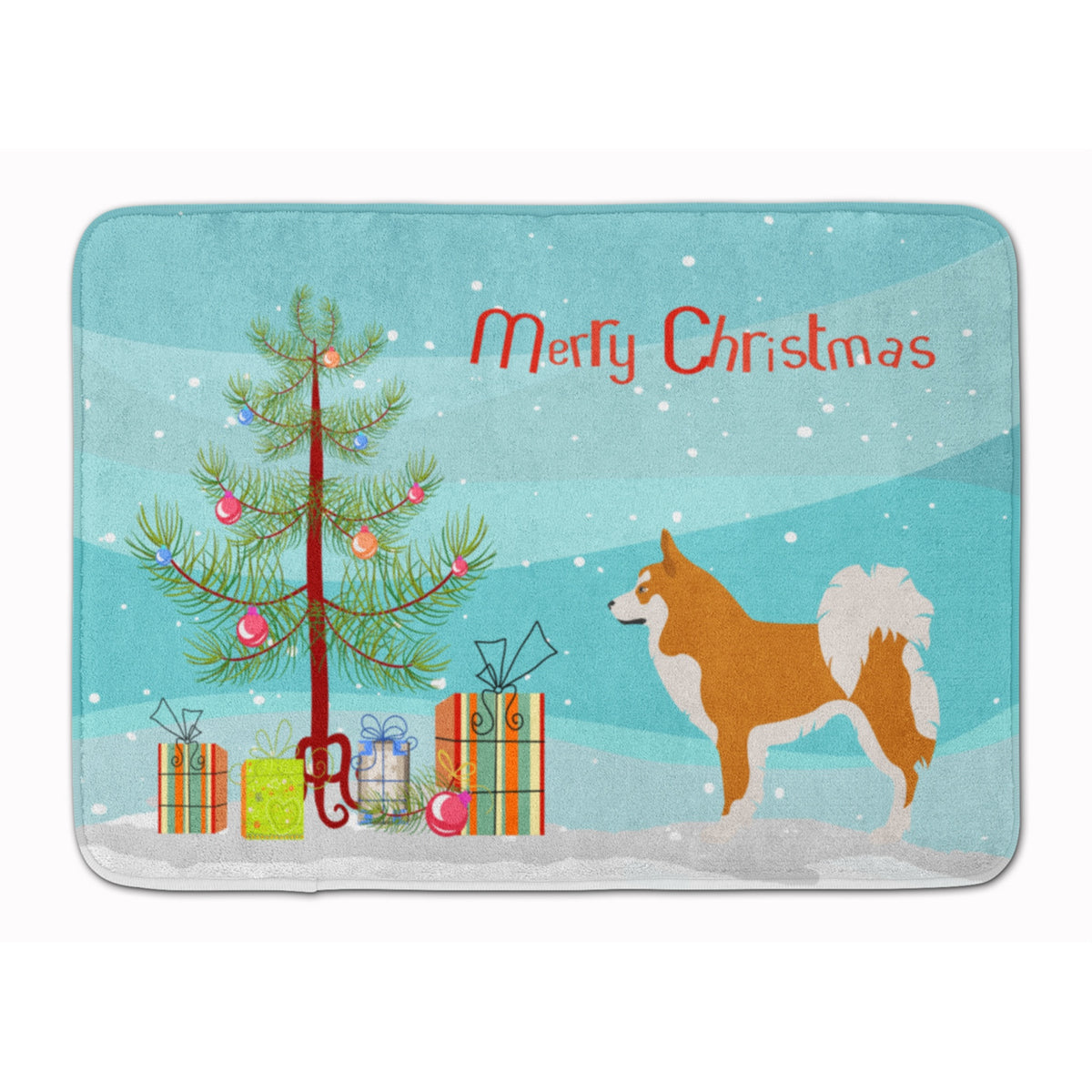 Caroline'S Treasures Icelandic Sheepdog Christmas Floor Mat, 19 X 27, Multicolor