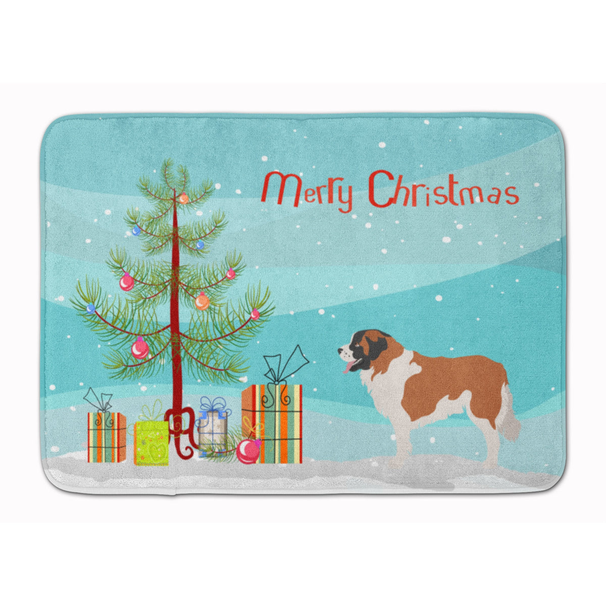 Caroline'S Treasures Moscow Watchdog Christmas Floor Mat, 19 X 27, Multicolor