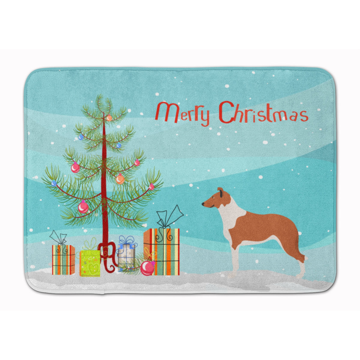 Caroline'S Treasures Smooth Collie Christmas Floor Mat, 19 X 27, Multicolor