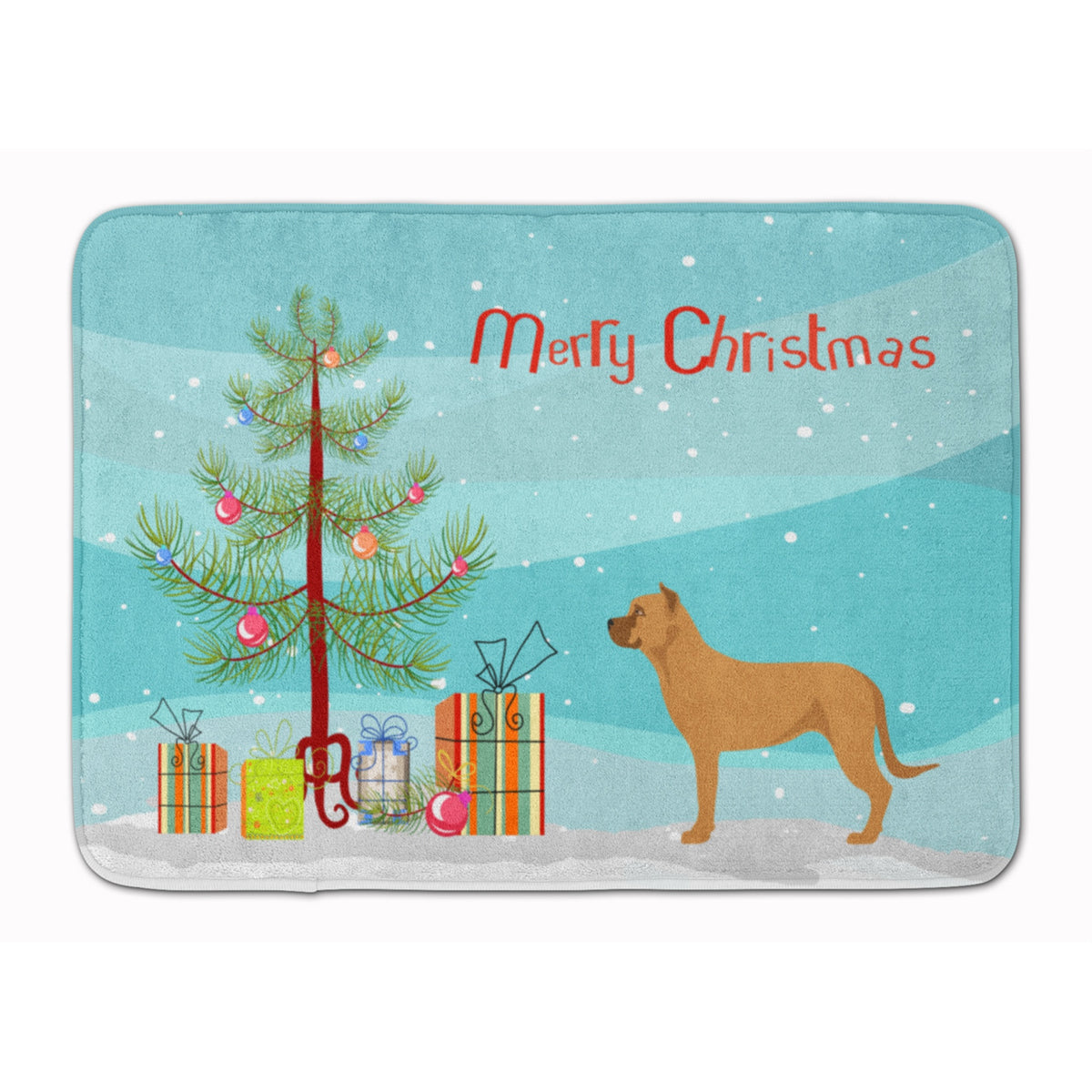 Caroline'S Treasures Alano Espanol Spanish Bulldog Christmas Floor Mat, 19Hx27W, Multicolor