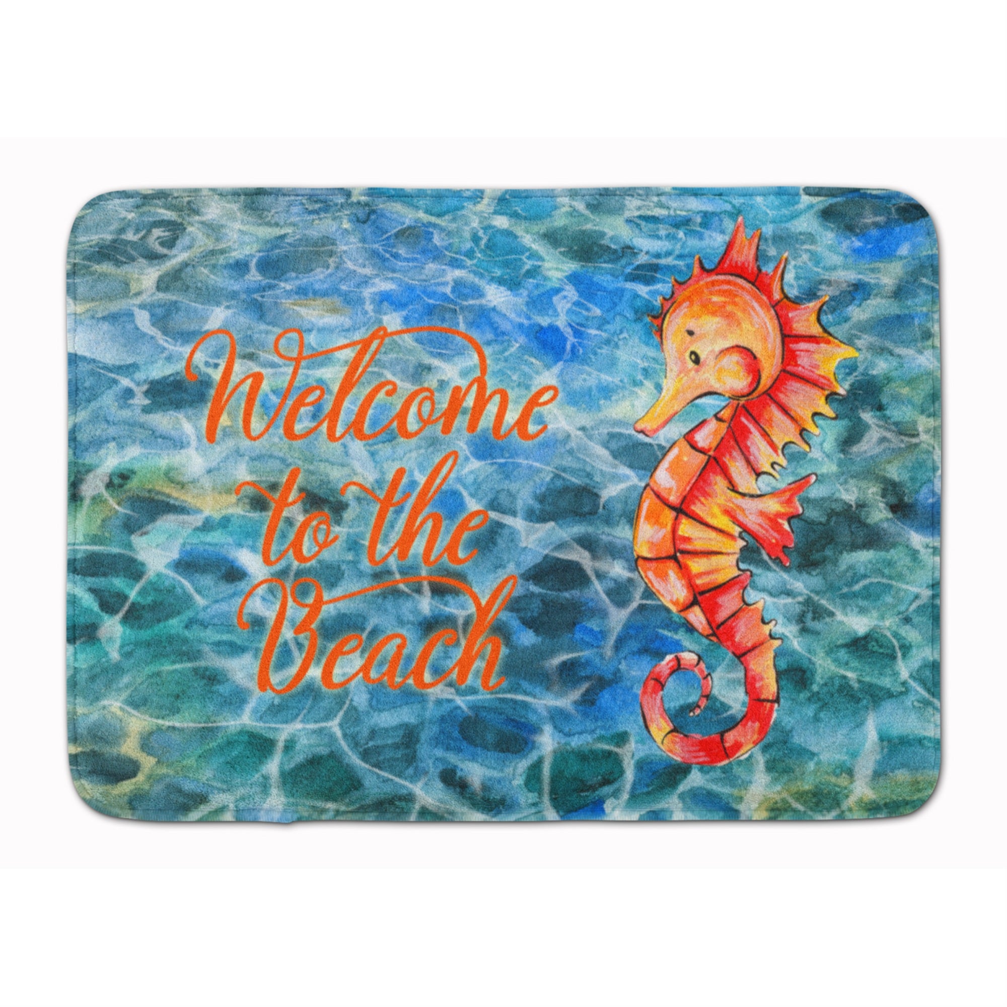 Caroline'S Treasures Seahorse Welcome Floor Mat, 19 X 27, Multicolor