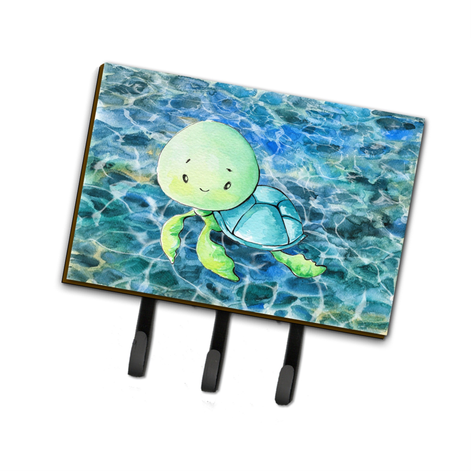 Caroline'S Treasures Sea Turtle Wall Hook, Triple, Multicolor