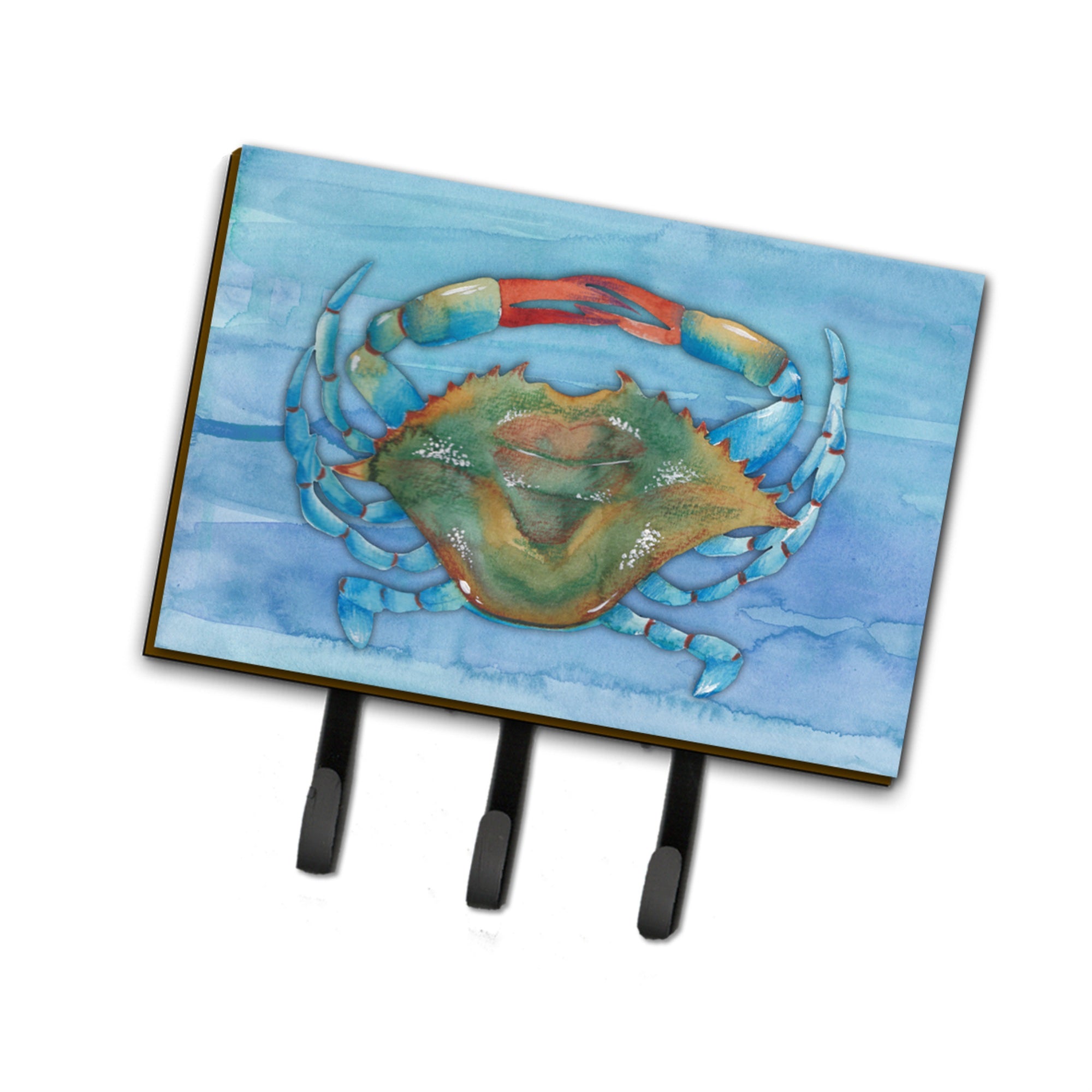 Caroline'S Treasures Blue Crab Wall Hook, Triple, Multicolor