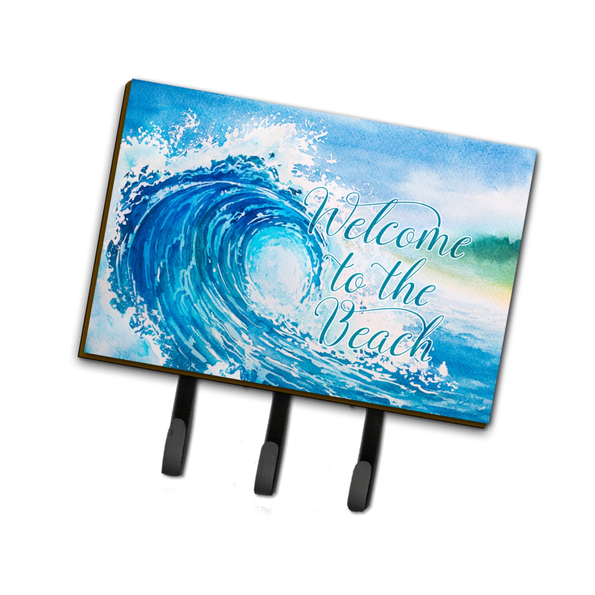 Caroline'S Treasures Wave Welcome Wall Hook, Triple, Multicolor