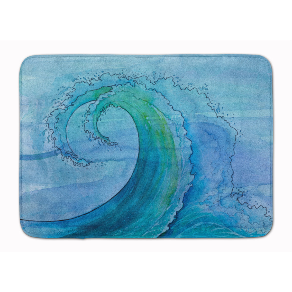 Caroline'S Treasures Abstract Wave Floor Mat, 19 X 27, Multicolor