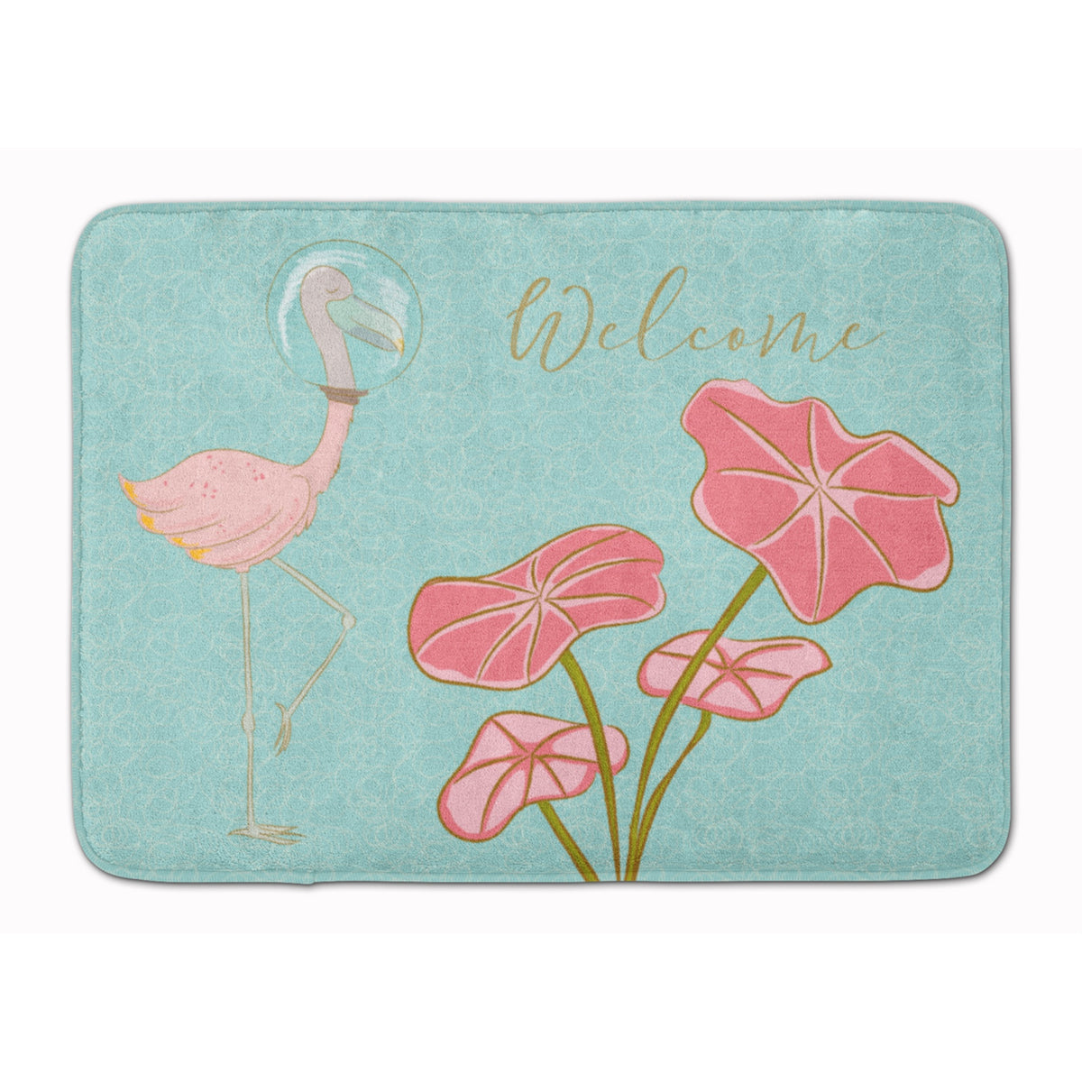 Caroline'S Treasures Flamingo Welcome Floor Mat, 19 X 27, Multicolor