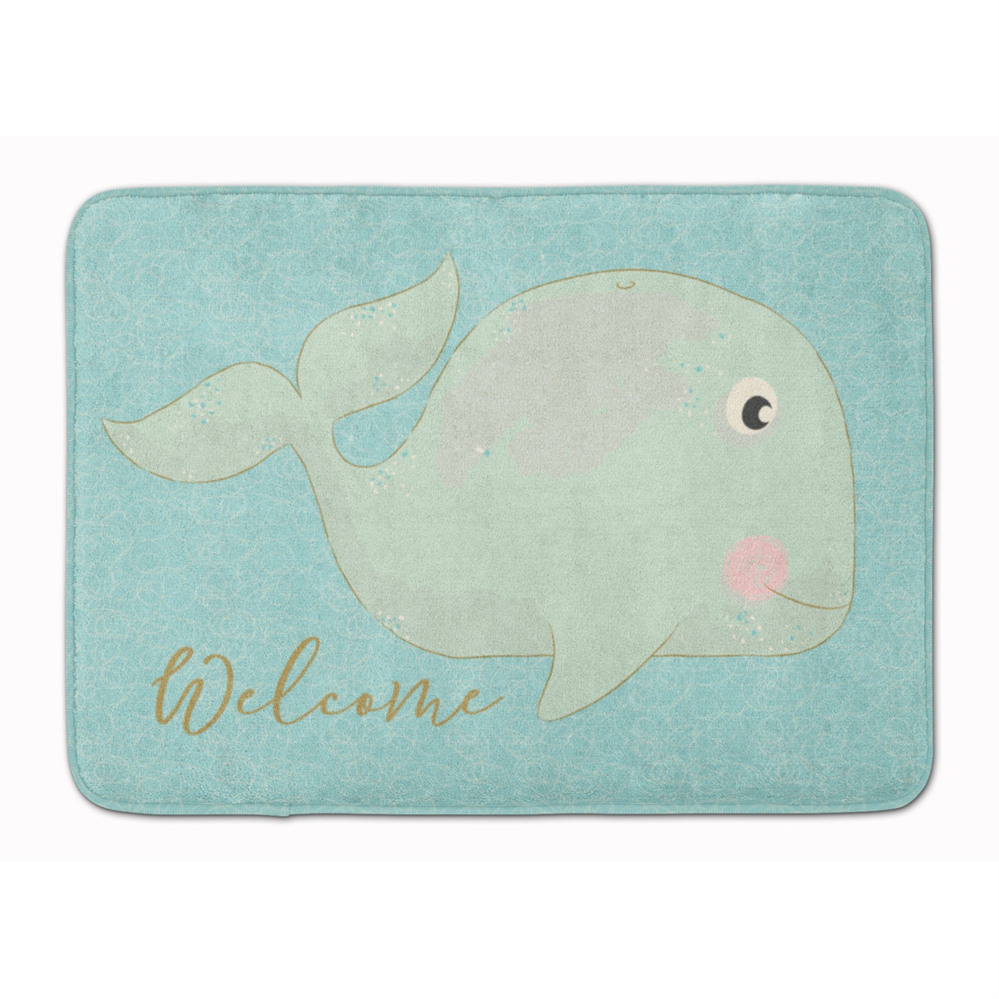 Caroline'S Treasures Whale Welcome Floor Mat, 19 X 27, Multicolor