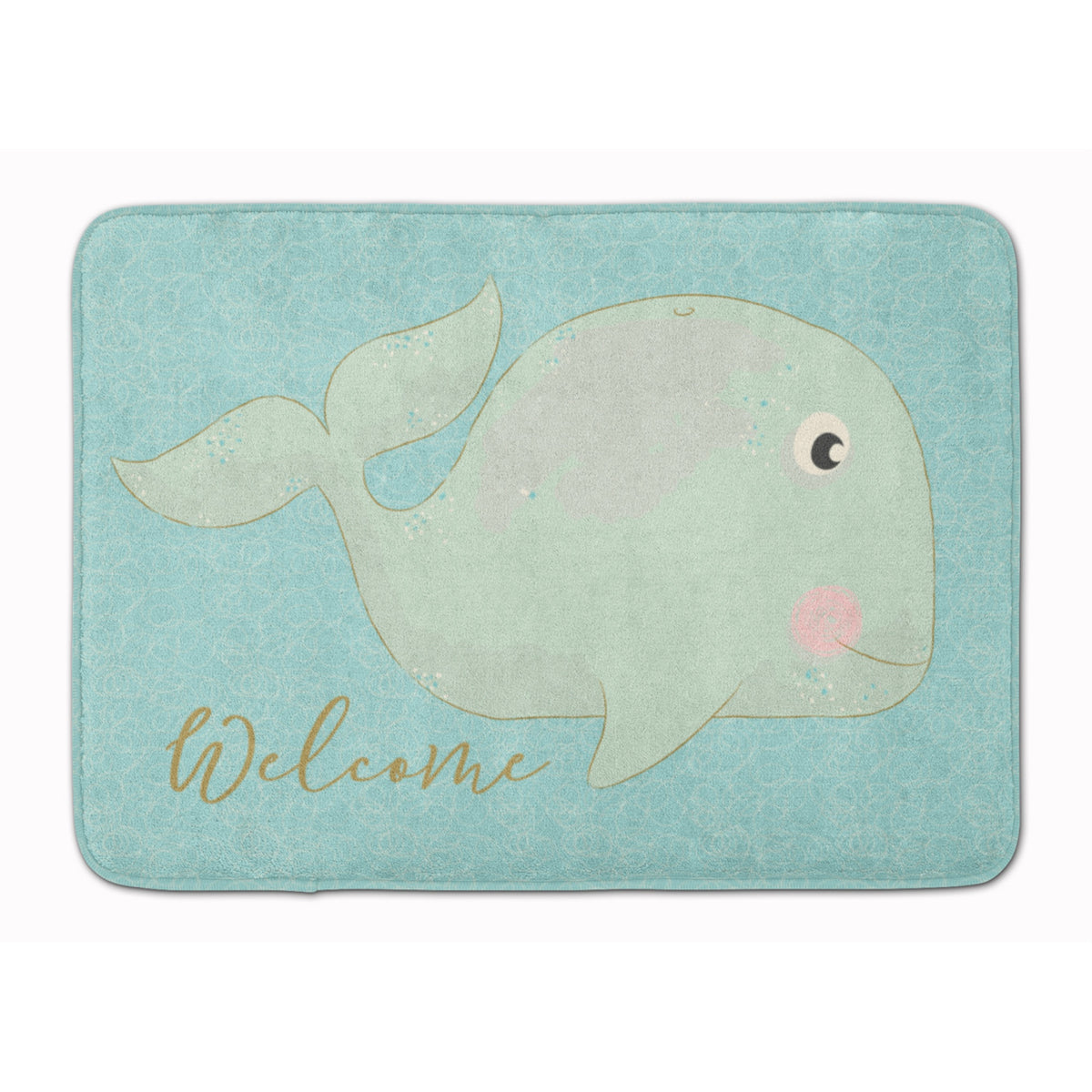 Caroline'S Treasures Whale Welcome Floor Mat, 19 X 27, Multicolor