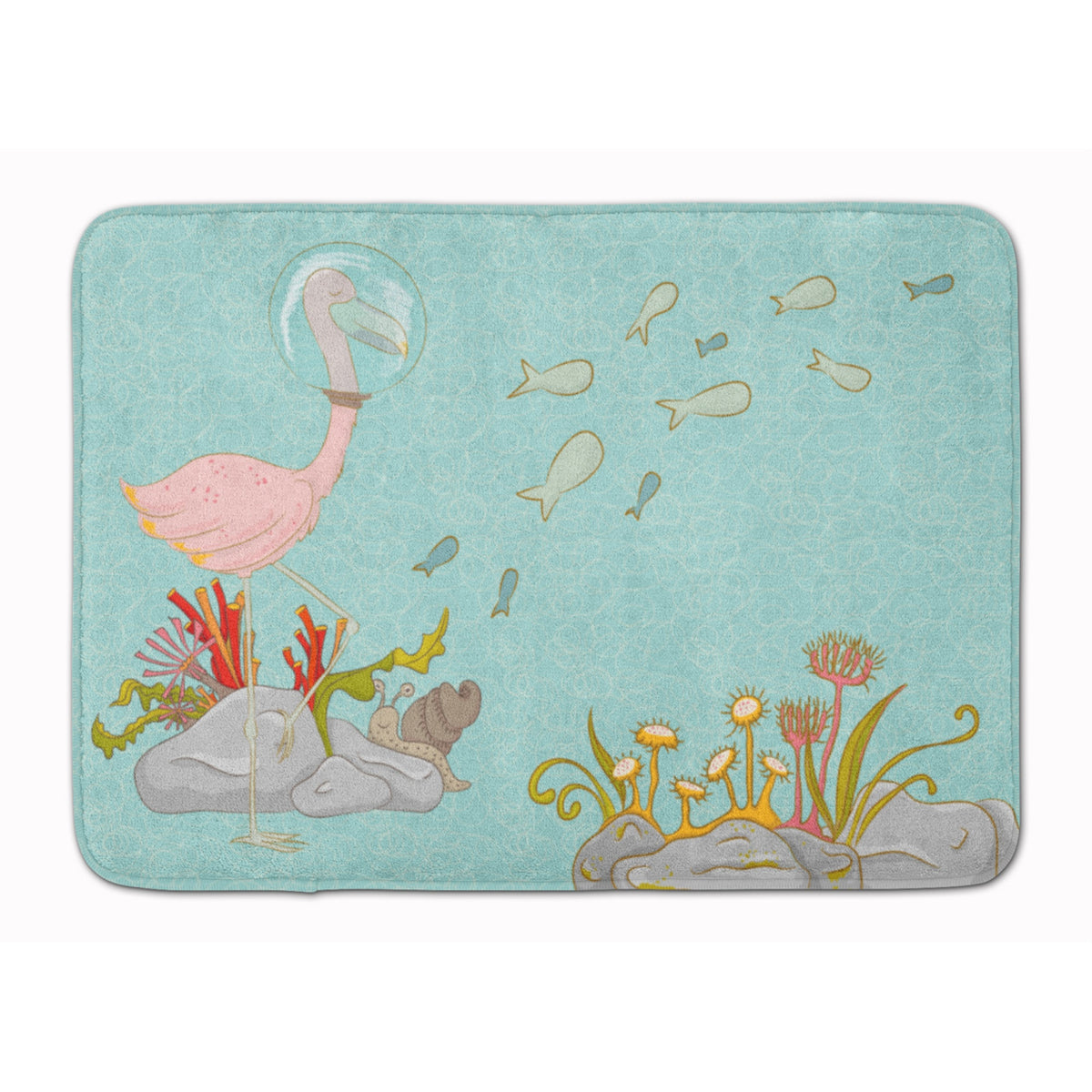Caroline'S Treasures Flamingo Underwater Floor Mat, 19 X 27, Multicolor