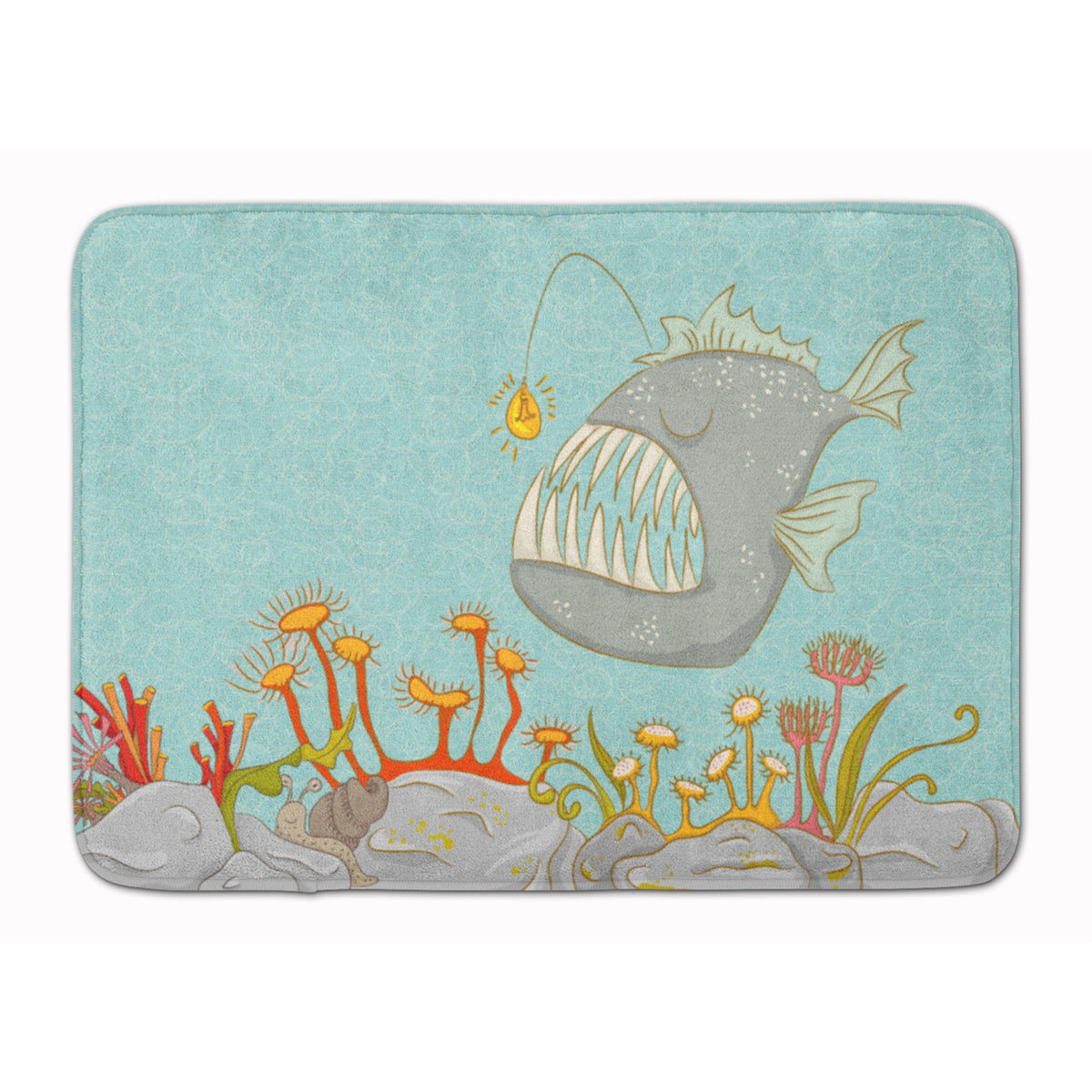 Caroline'S Treasures Frog Fish Scene Floor Mat, 19 X 27, Multicolor