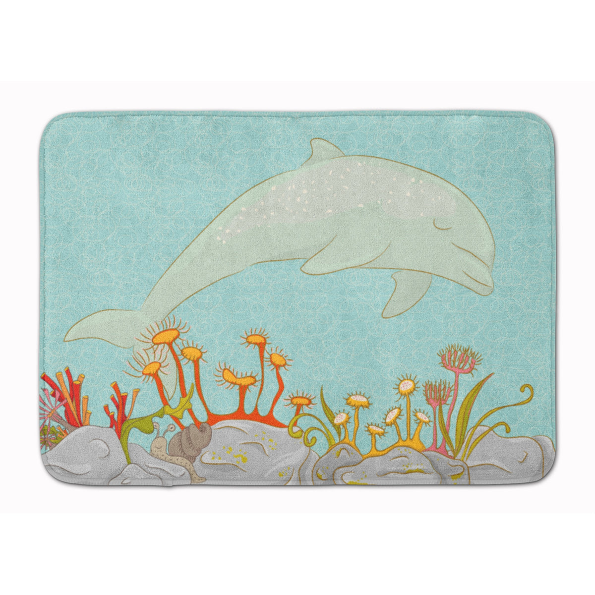 Caroline'S Treasures Dolphin Underwater Scene Floor Mat, 19 X 27, Multicolor