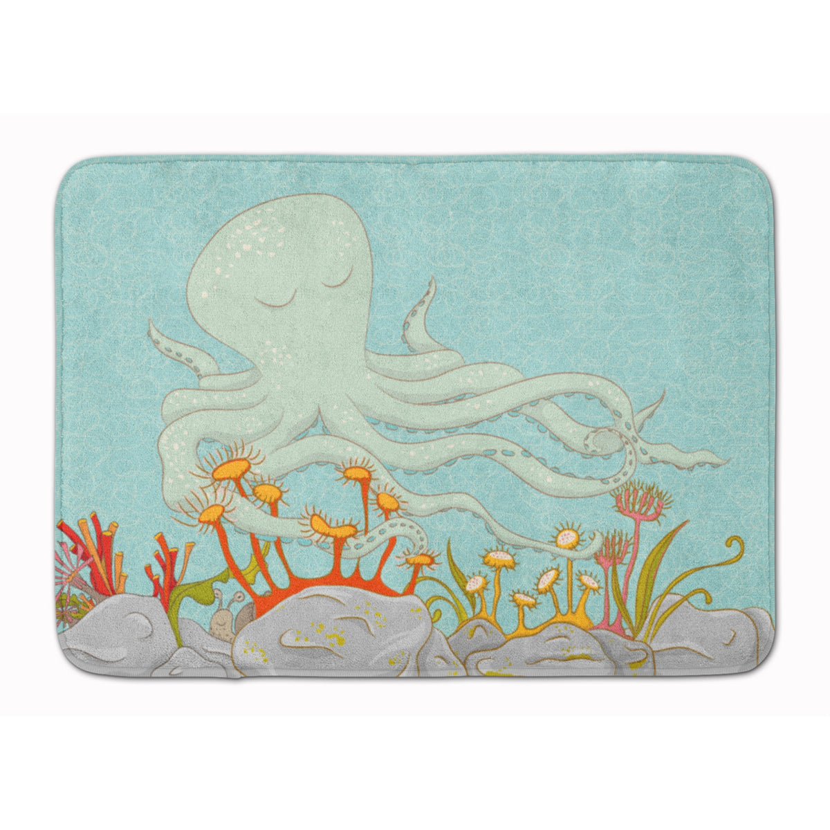 Caroline'S Treasures Octopus Underwater Scene Floor Mat, 19 X 27, Multicolor