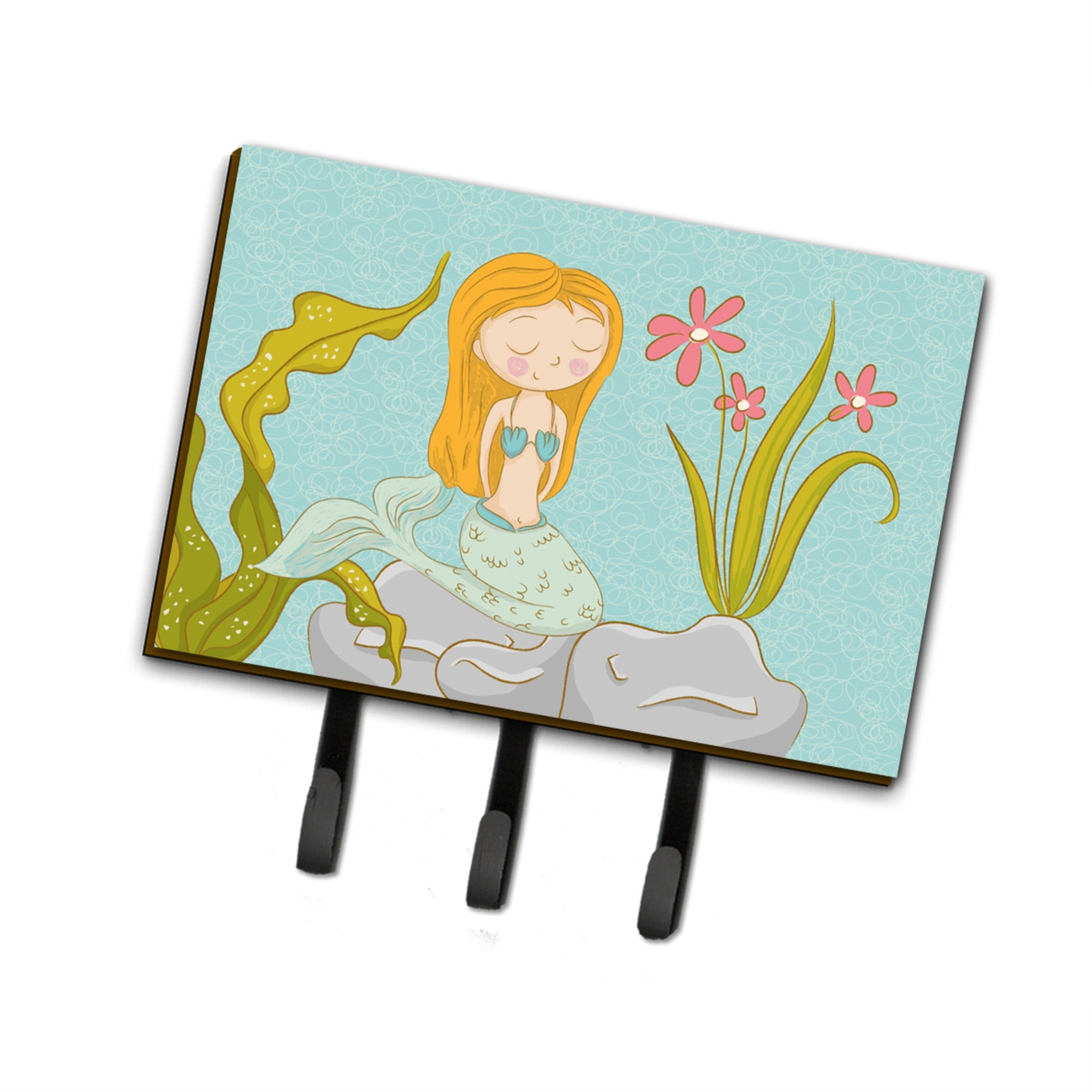 Caroline'S Treasures Mermaid Underwater Scene Wall Hook, Triple