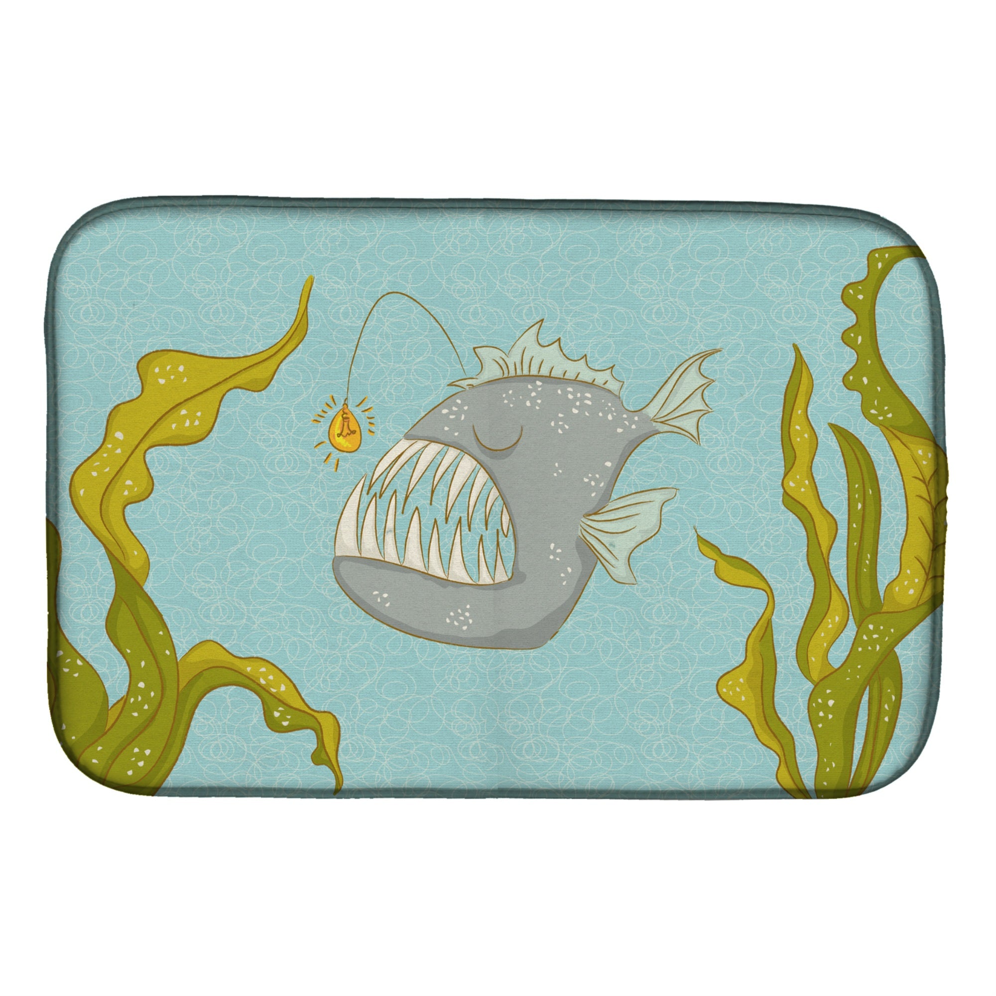Caroline'S Treasures Frog Fish Dish Drying Mat, 14 X 21, Multicolor