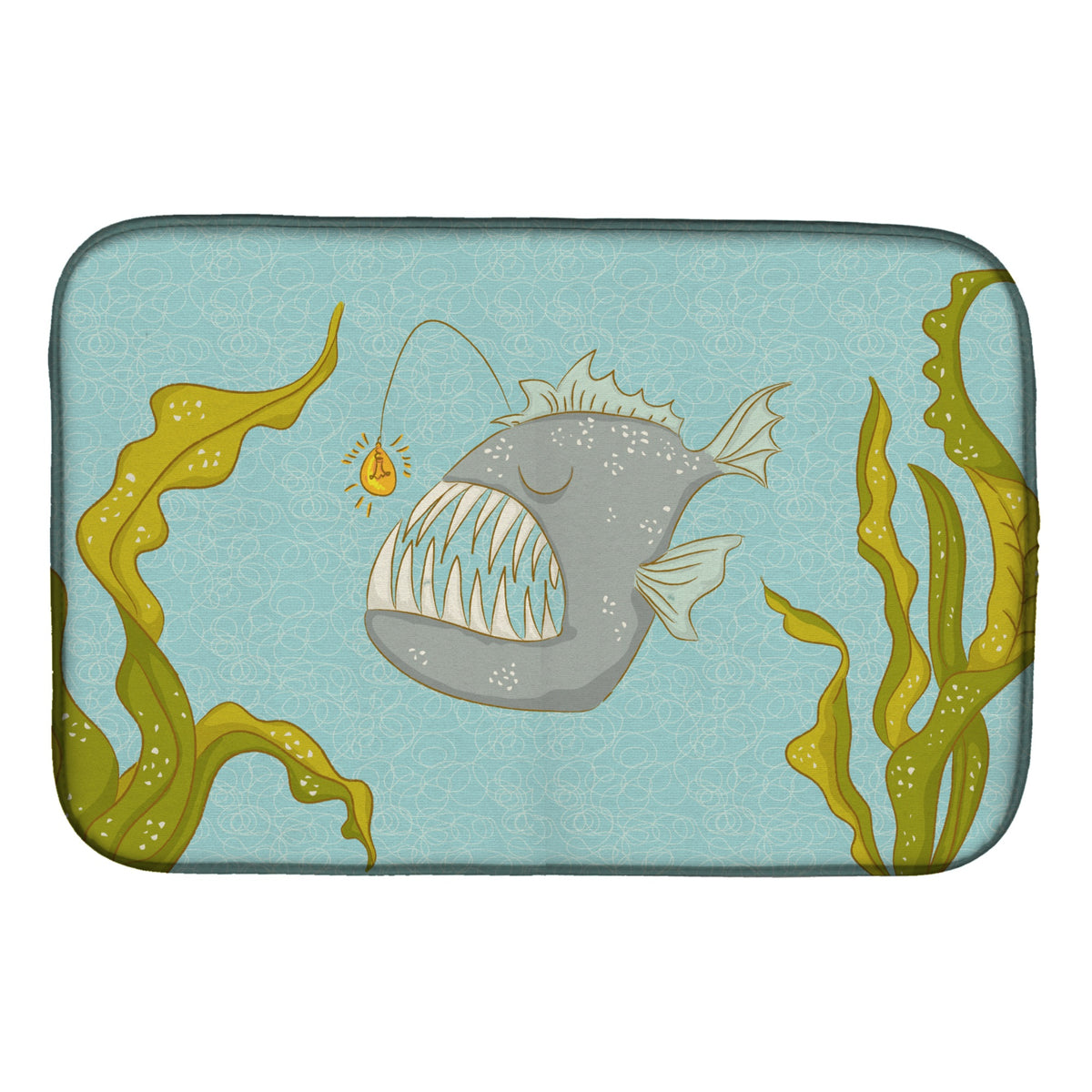 Caroline'S Treasures Frog Fish Dish Drying Mat, 14 X 21, Multicolor