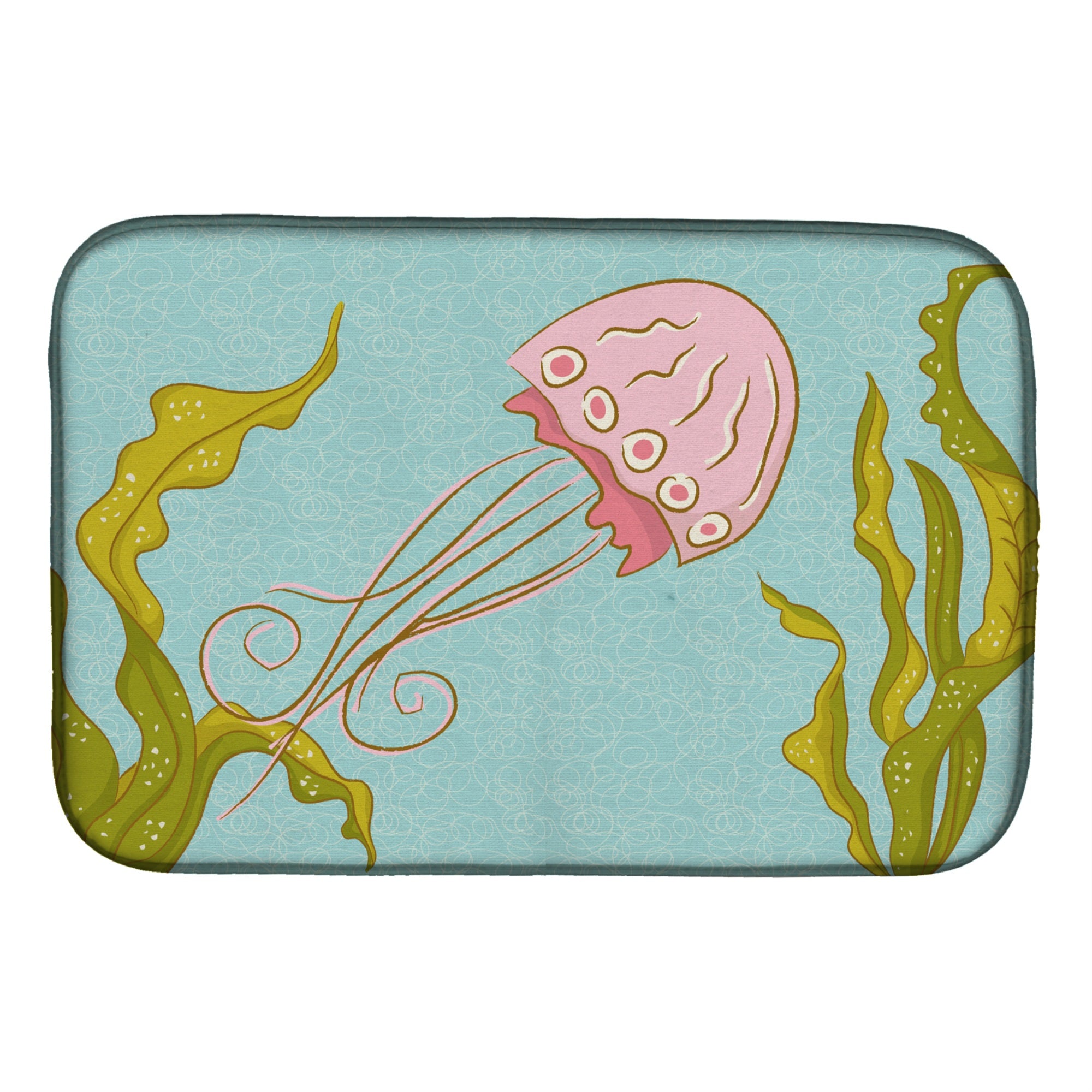 Caroline'S Treasures Jelly Fish Dish Drying Mat, 14 X 21, Multicolor