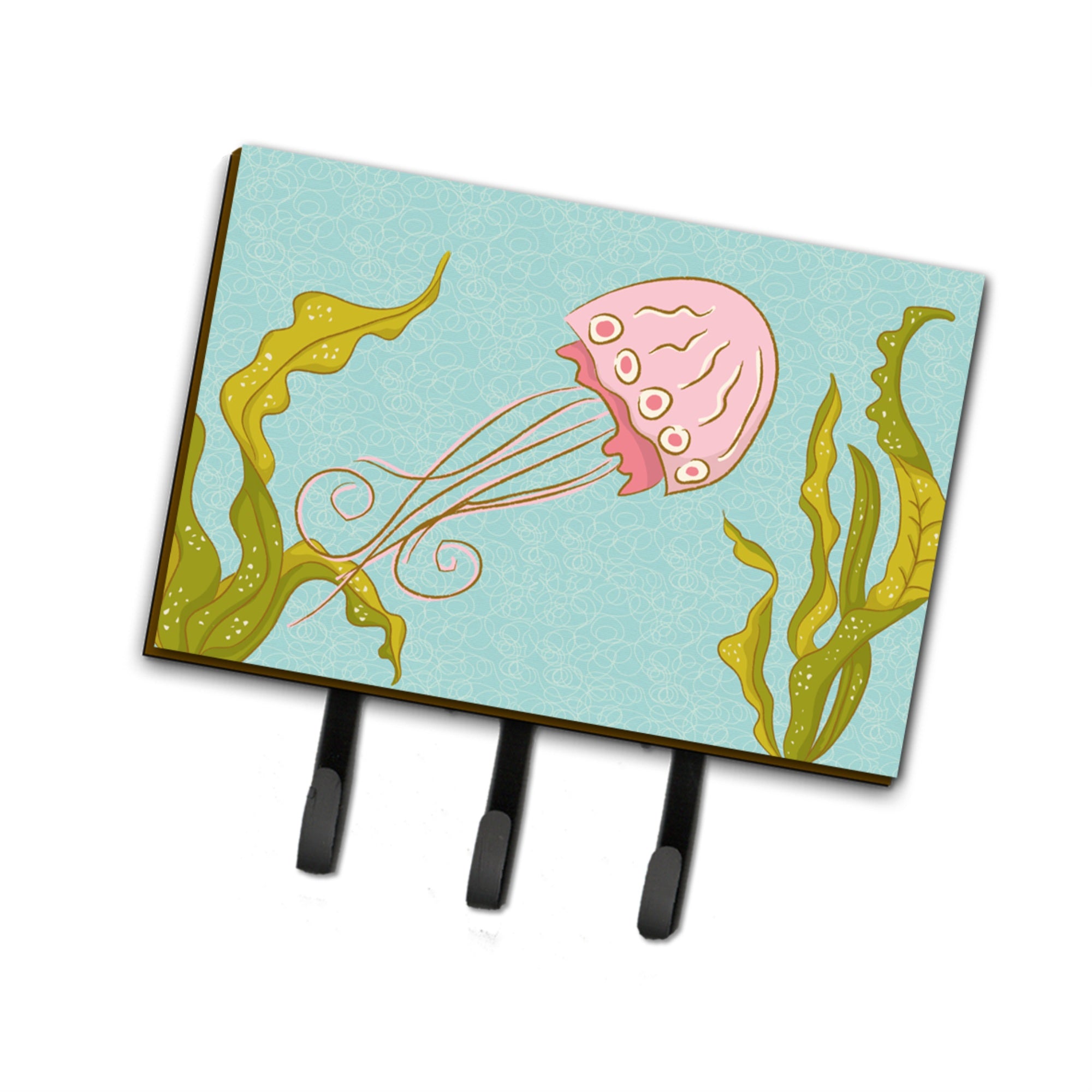 Caroline'S Treasures Jelly Fish Wall Hook, Triple, Multicolor