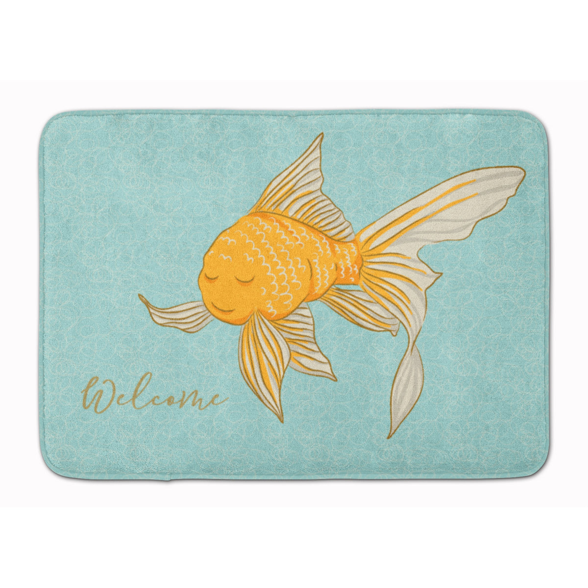 Caroline'S Treasures Gold Fish Welcome Floor Mat, 19 X 27, Multicolor