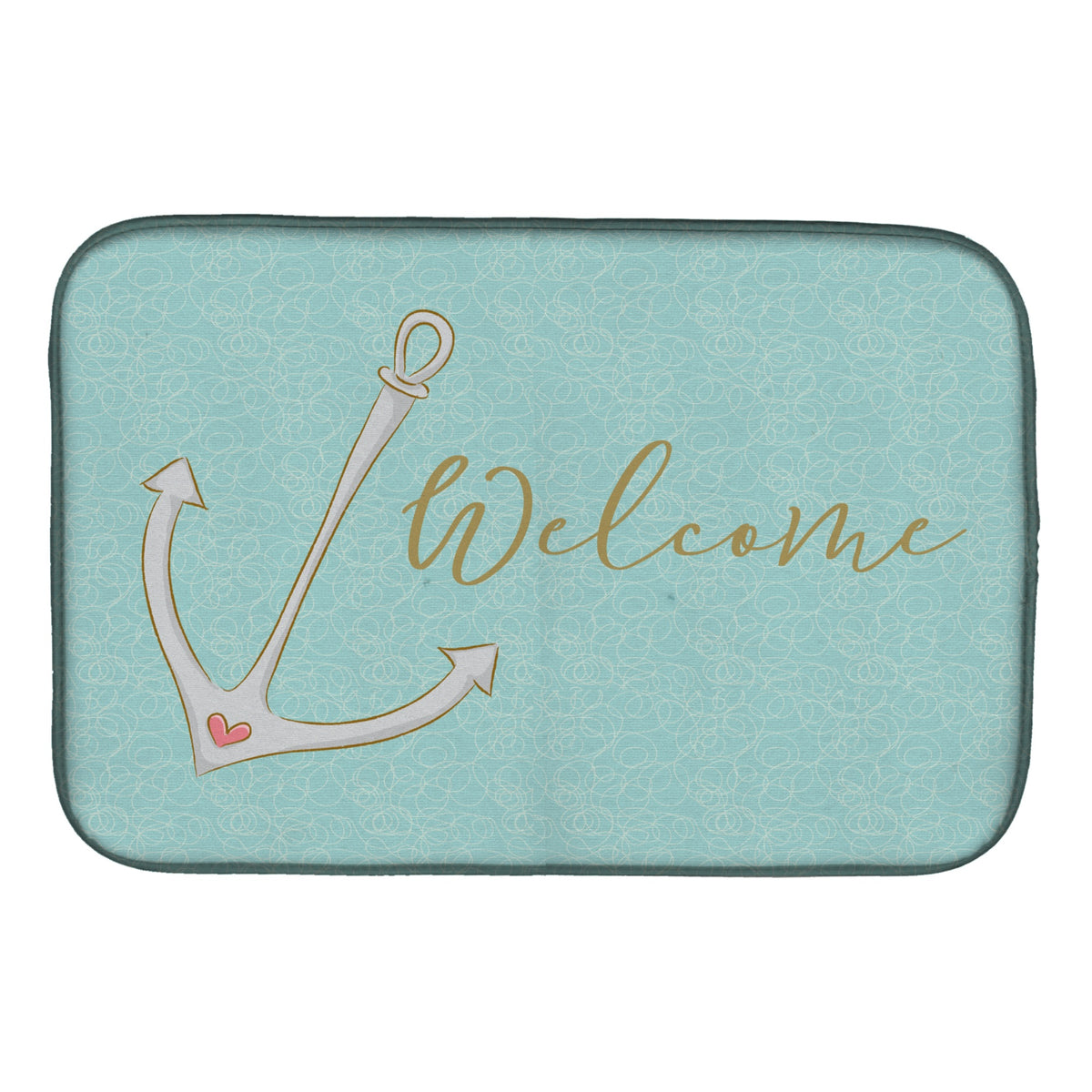 Caroline'S Treasures Anchor Welcome Dish Drying Mat, 14 X 21, Multicolor