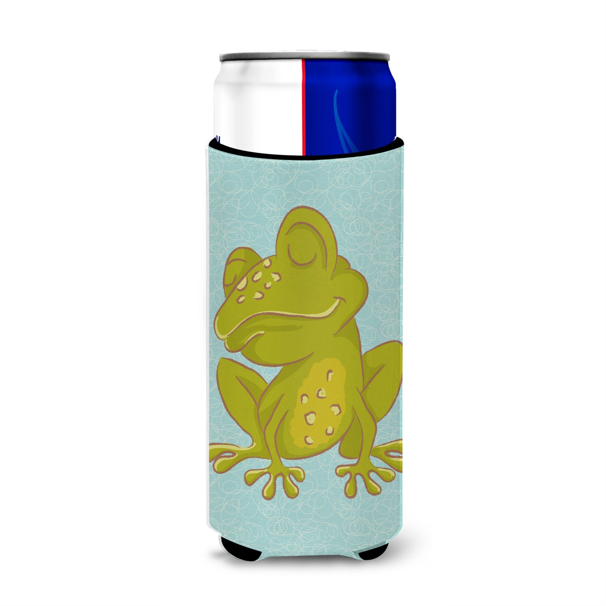 Caroline'S Treasures Frog Artwork Decorative Can Hugger, Slim, Multicolor