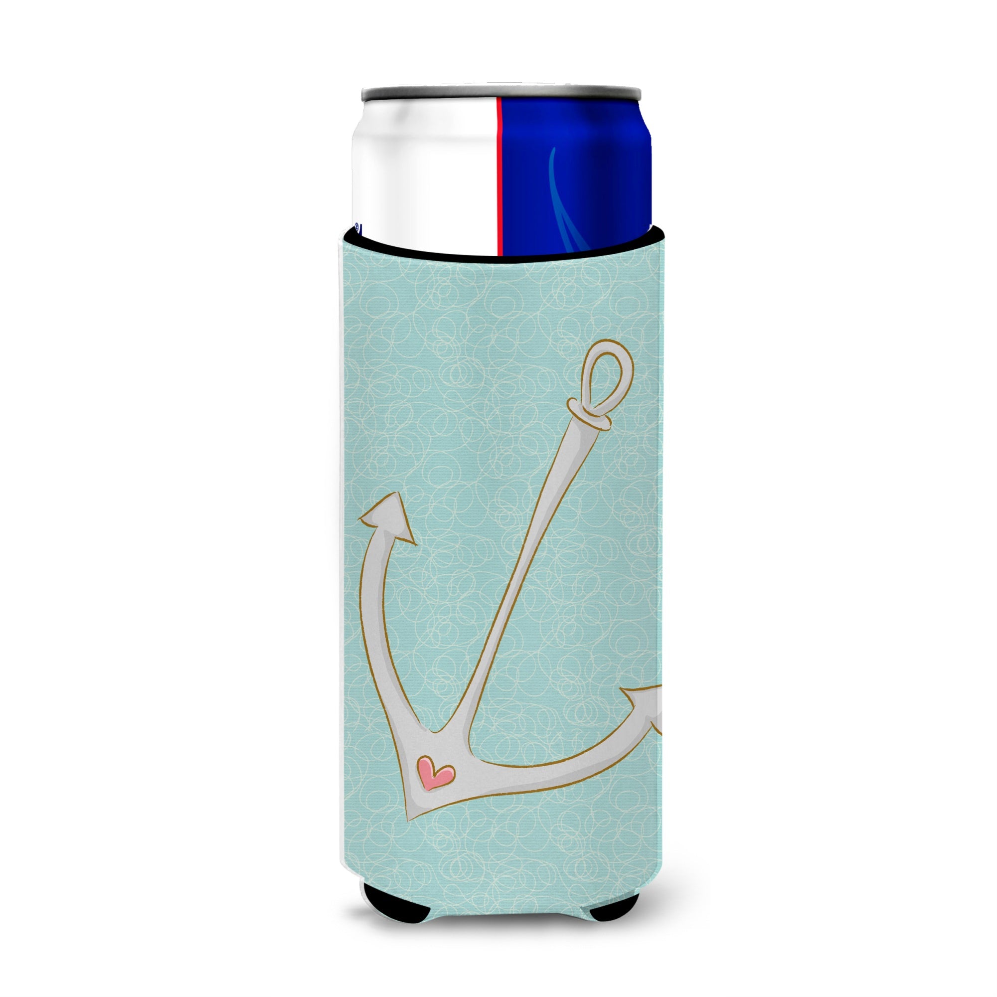 Caroline'S Treasures Anchor Decorative Can Hugger, Slim, Multicolor