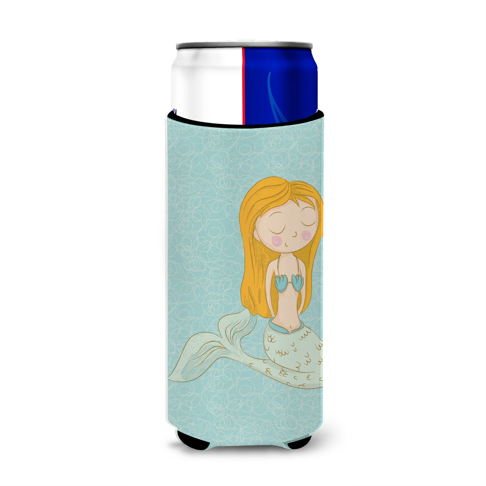 Caroline'S Treasures Mermaid Decorative Can Hugger, Slim, Multicolor