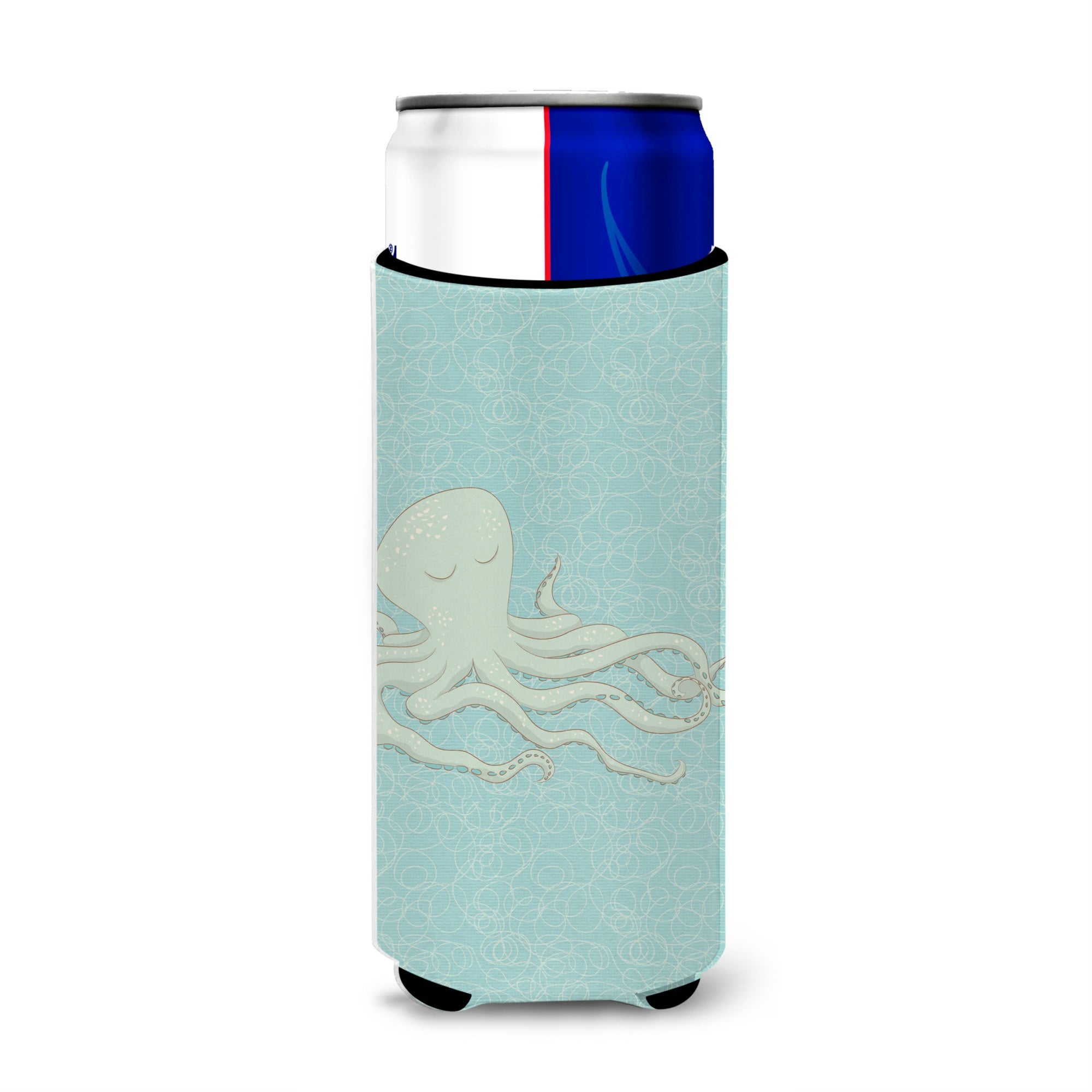 Caroline'S Treasures Octopus Decorative Can Hugger, Slim, Multicolor