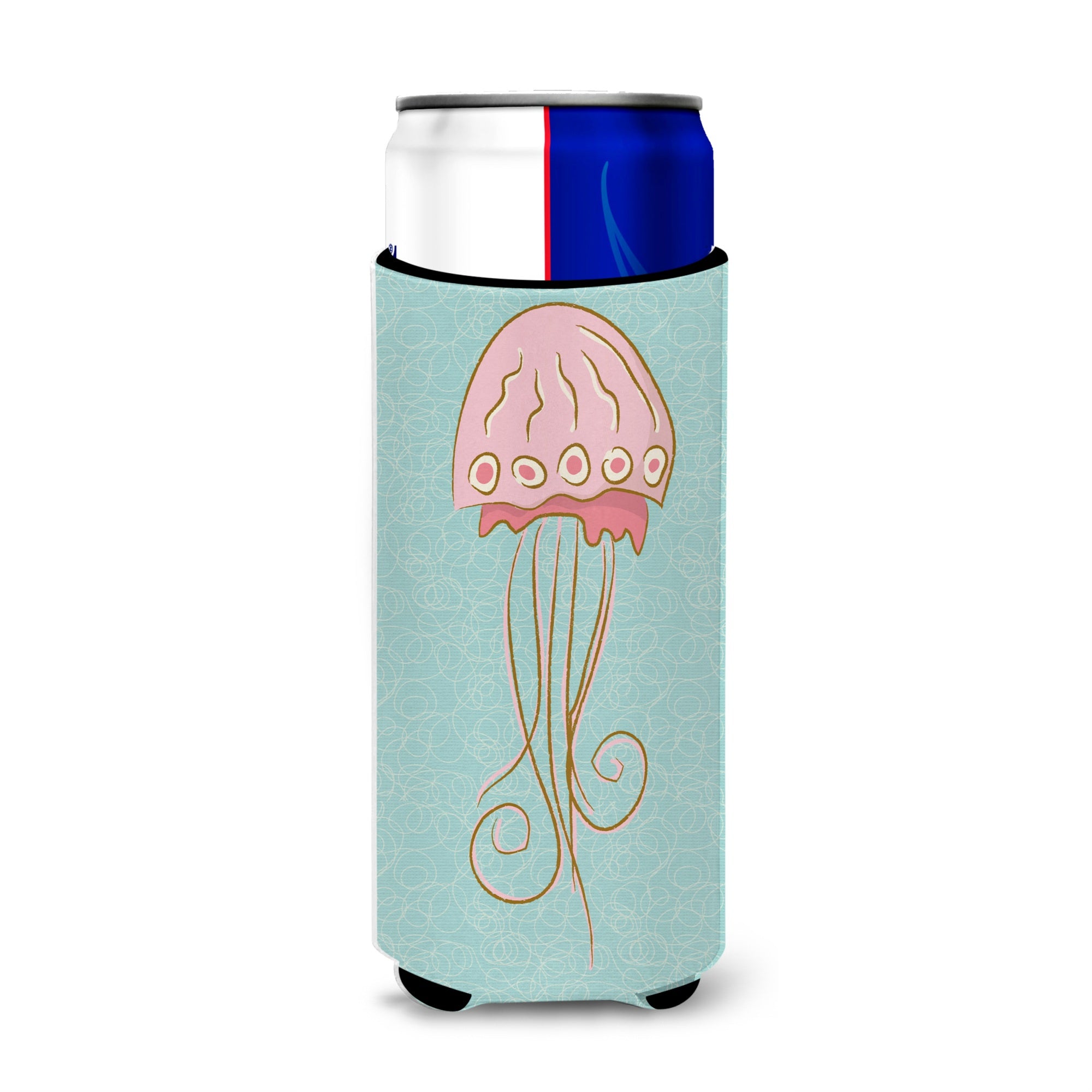 Caroline'S Treasures Jelly Fish Decorative Can Hugger, Slim, Multicolor