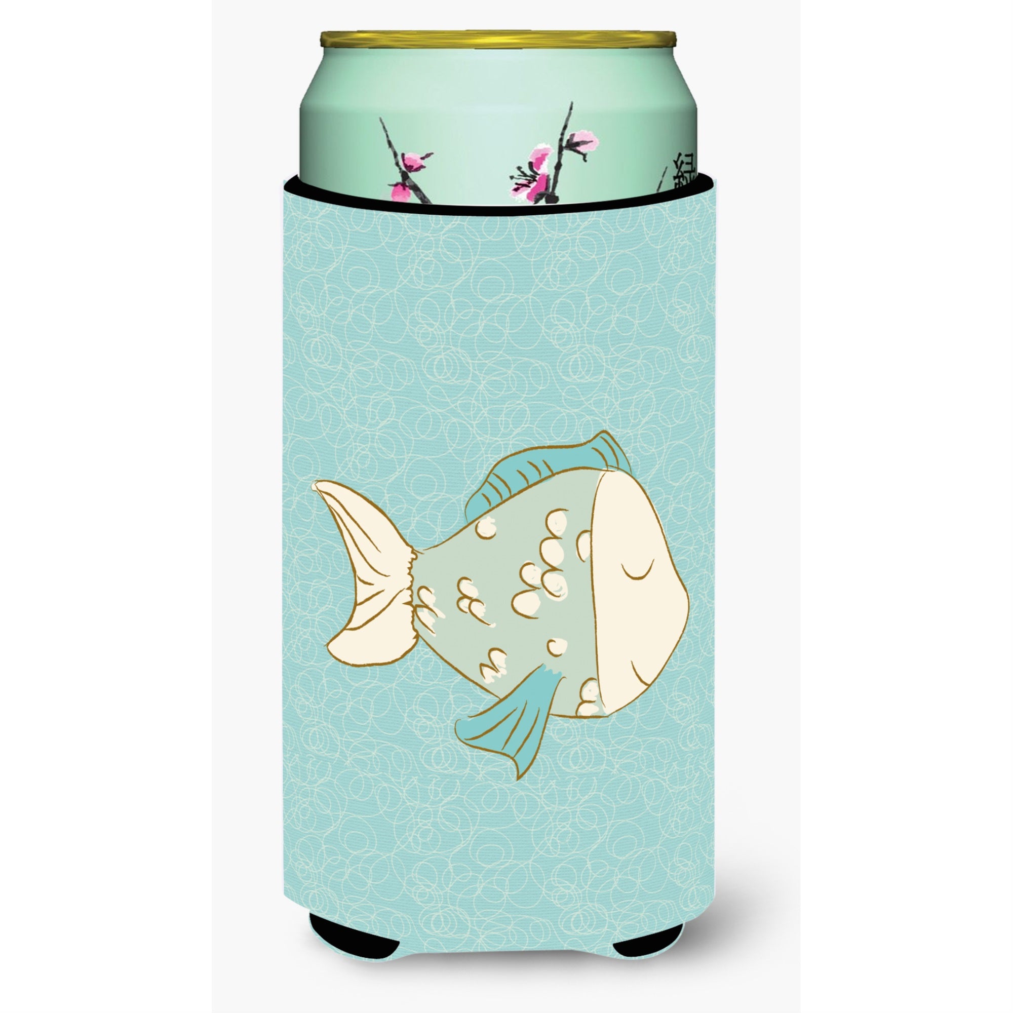 Caroline'S Treasures Blue Fish Decorative Can Hugger, Tall Boy, Multicolor
