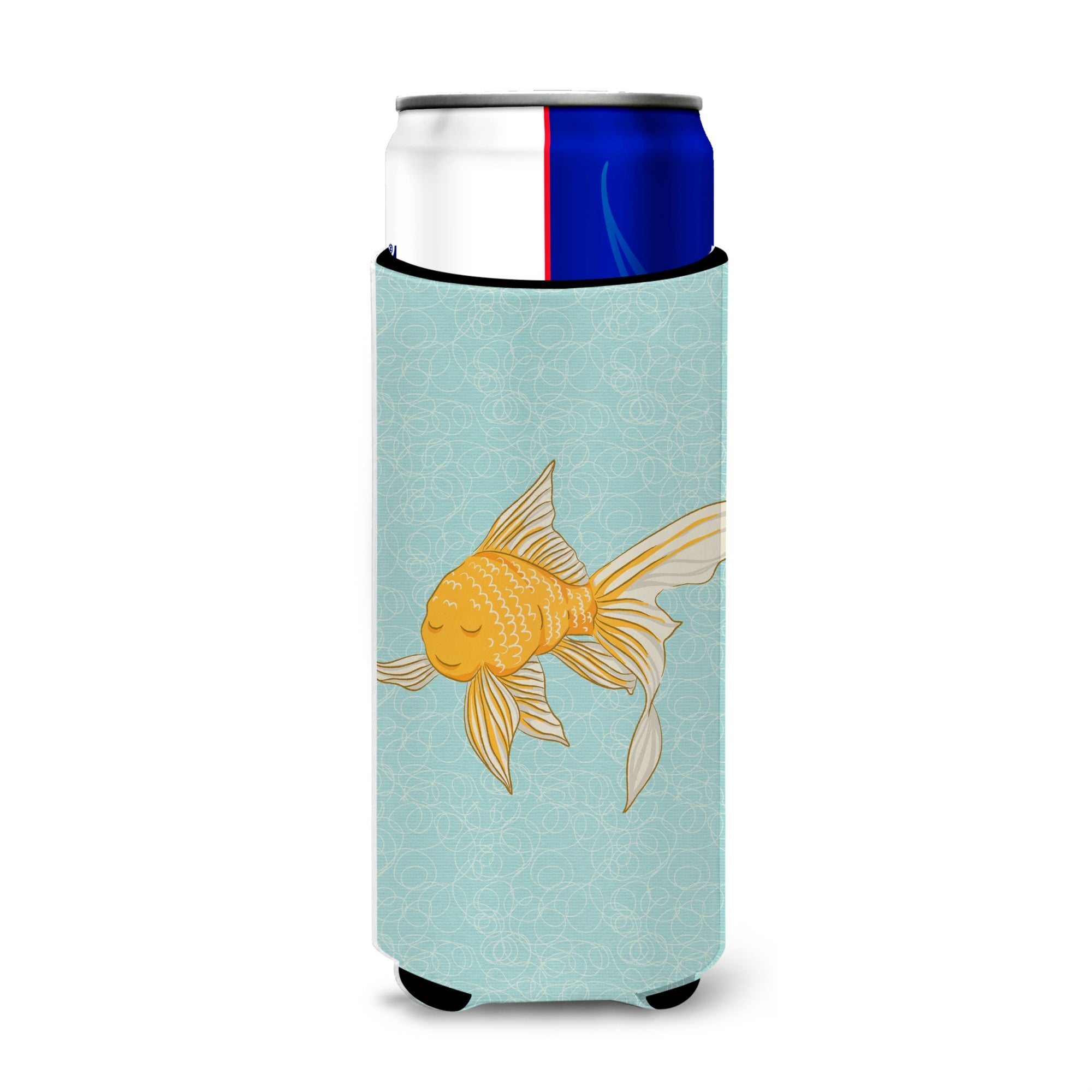 Caroline'S Treasures Gold Fish Decorative Can Hugger, Slim, Multicolor