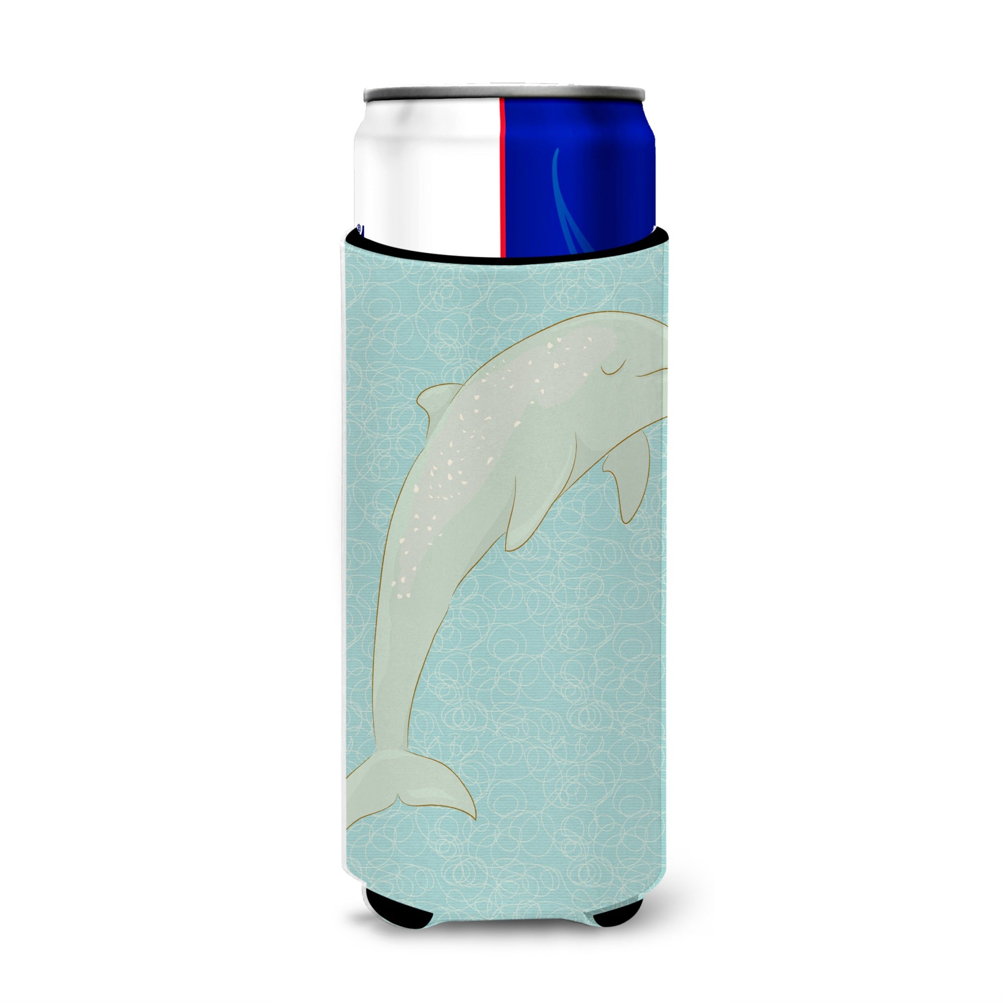 Caroline'S Treasures Dolphin Decorative Can Hugger, Slim, Multicolor