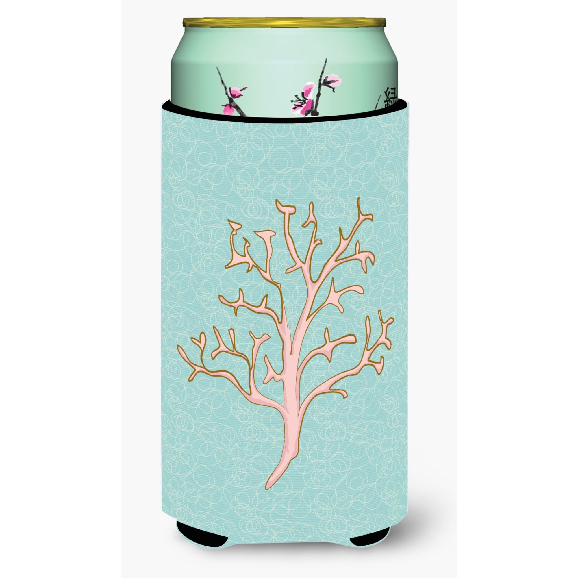 Caroline'S Treasures Coral Artwork Decorative Can Hugger, Tall Boy, Multicolor