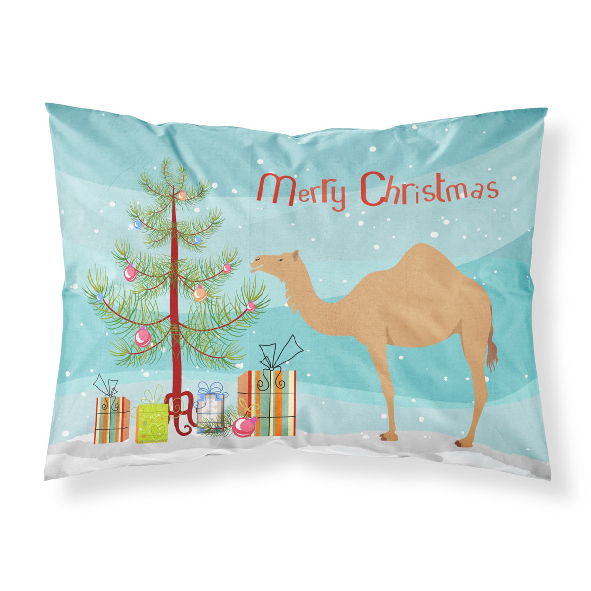 Caroline'S Treasures Arabian Camel Dromedary Christmas Pillowcase, Standard, Multicolor