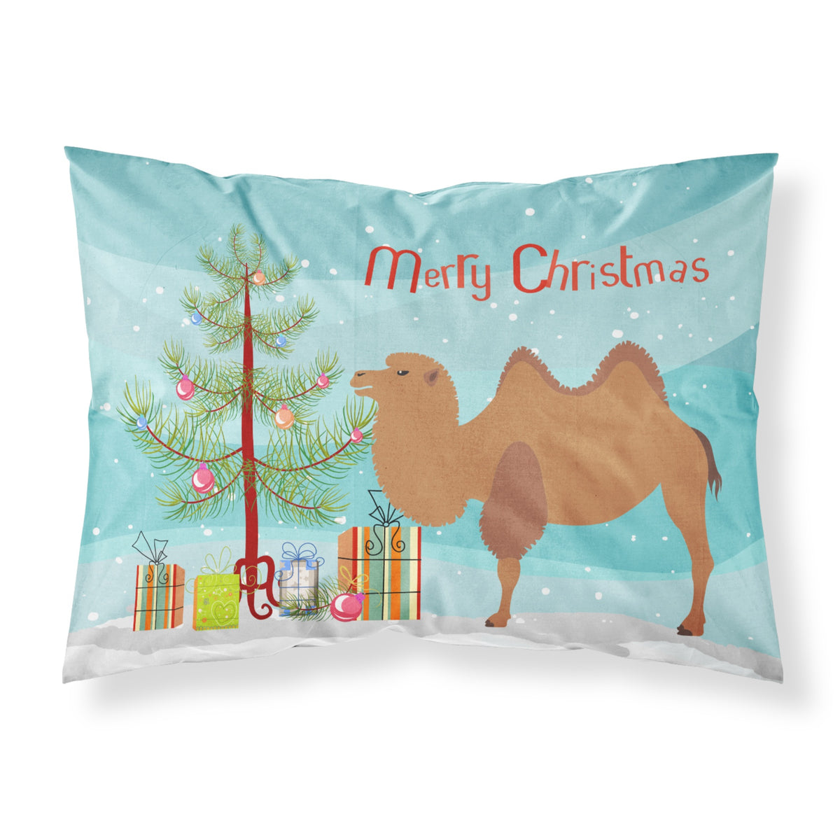 Caroline'S Treasures Bactrian Camel Christmas Pillowcase, Standard, Multicolor