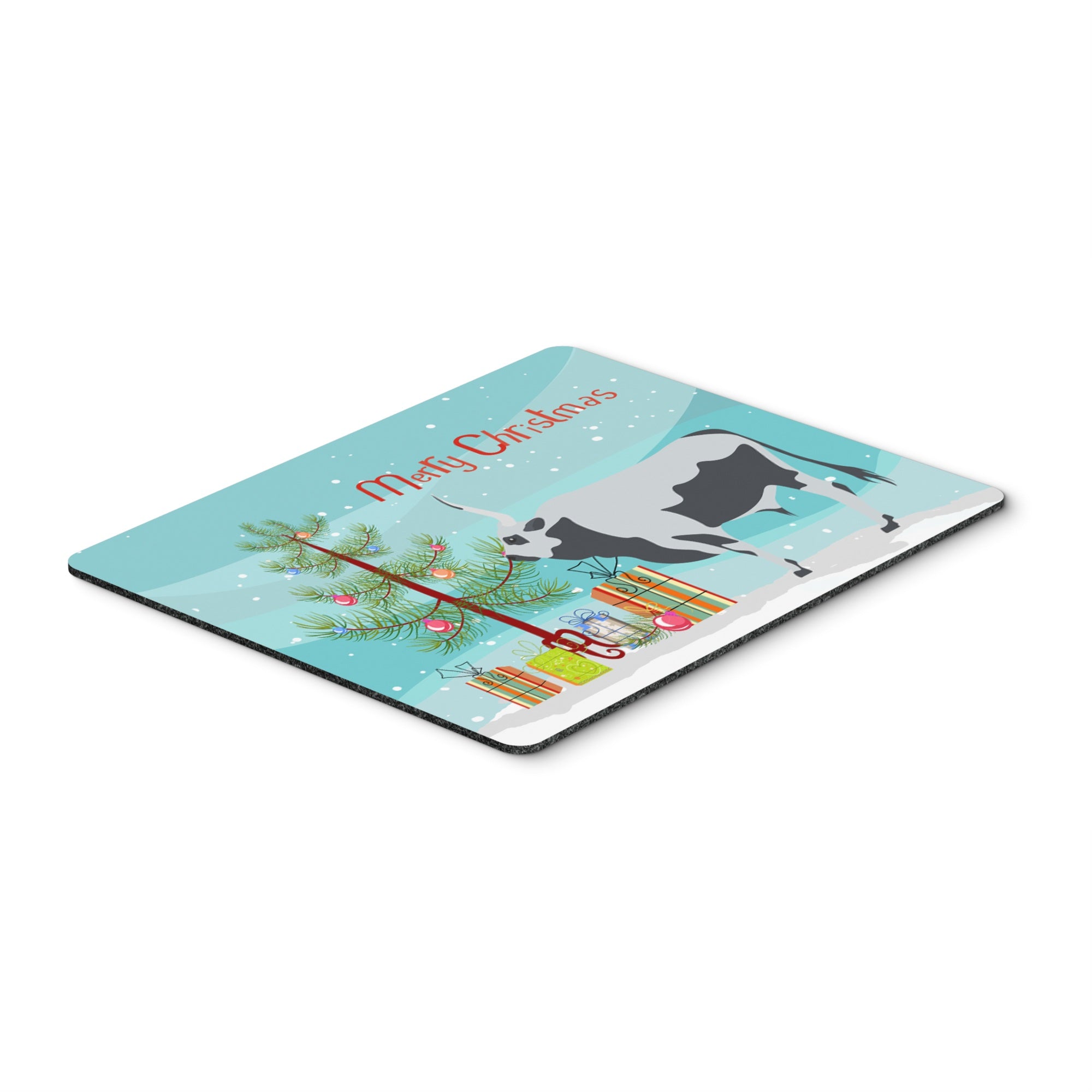 Caroline'S Treasures Hungarian Grey Steppe Cow Christmas Mouse & Hot Pad Or Trivet, 7.75 X 9.25, Multicolor (Bb9191Mp)
