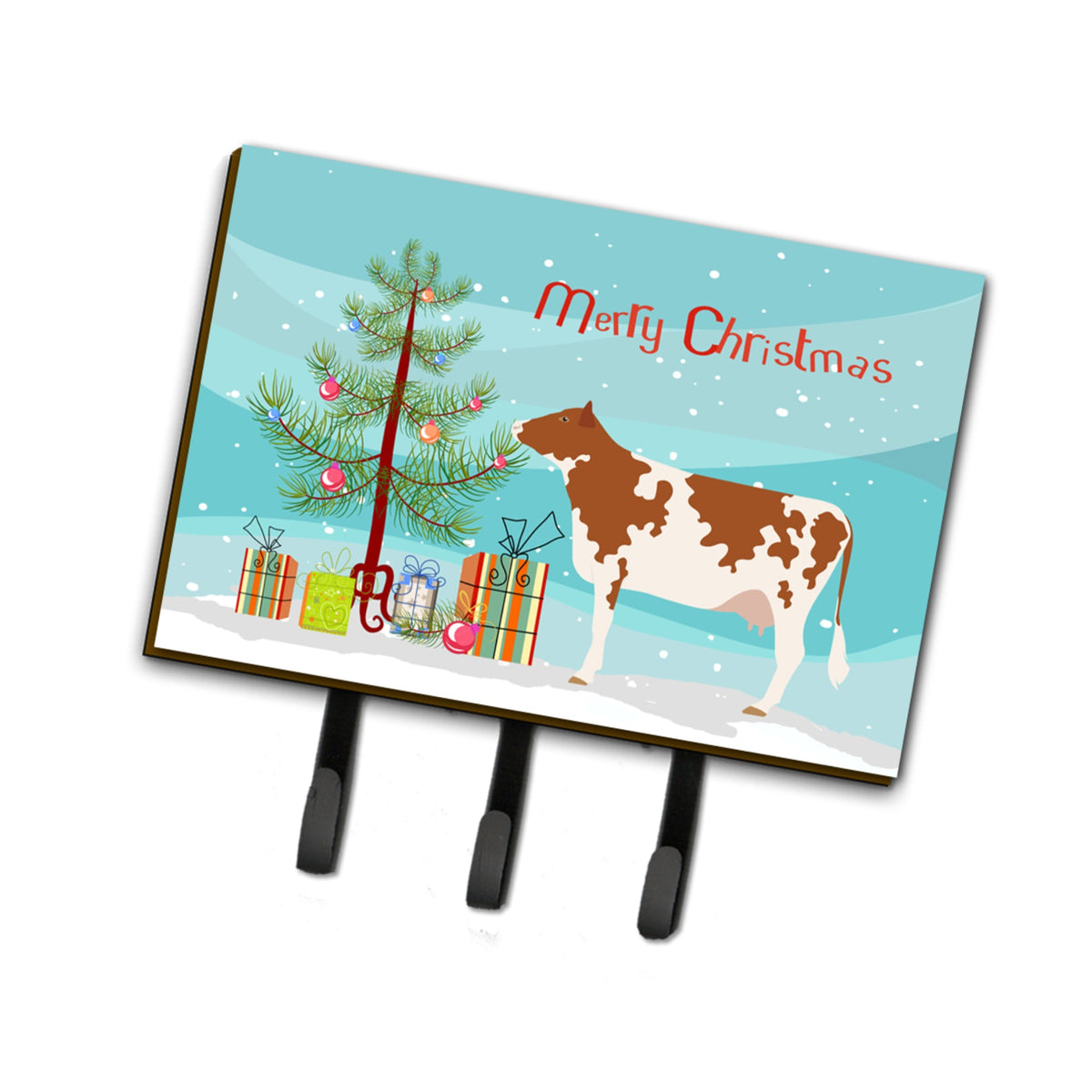 Caroline'S Treasures Ayrshire Cow Christmas Wall Hook, Triple