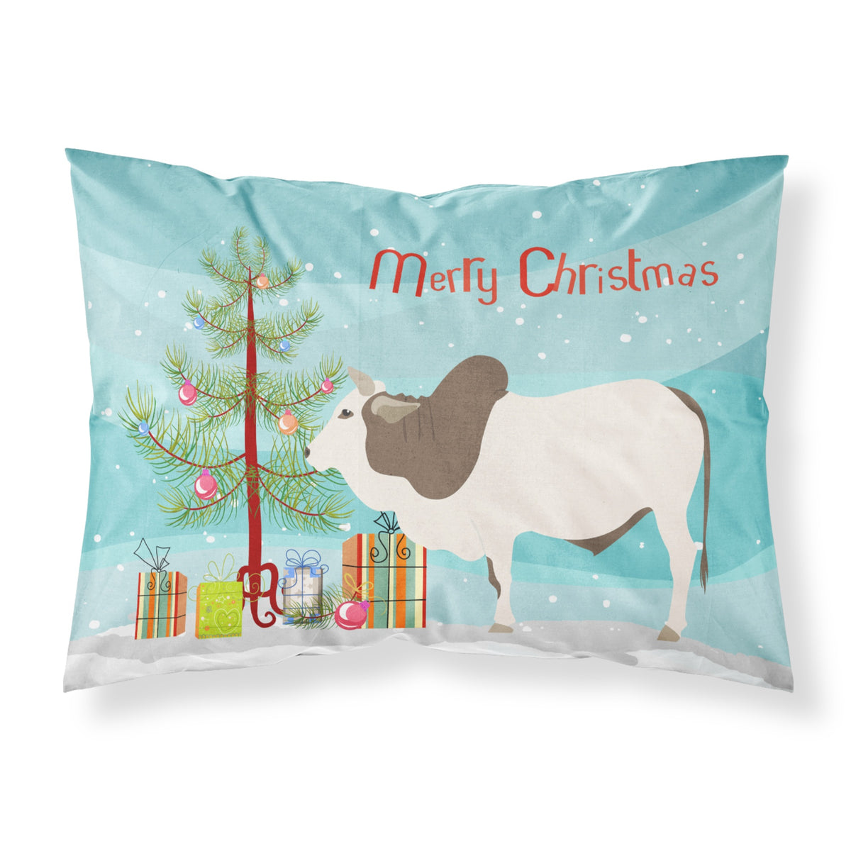 Caroline'S Treasures Malvi Cow Christmas Pillowcase, Standard, Multicolor