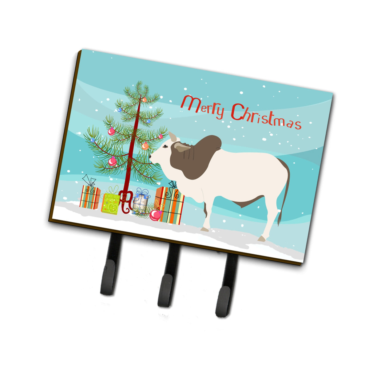 Caroline'S Treasures Malvi Cow Christmas Wall Hook, Triple