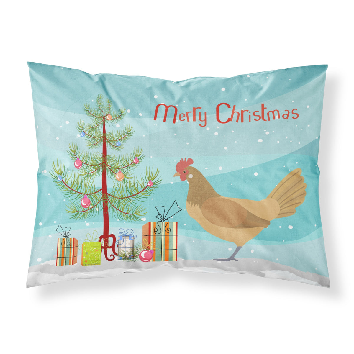 Caroline'S Treasures Frisian Friesian Chicken Christmas Pillowcase, Standard, Multicolor