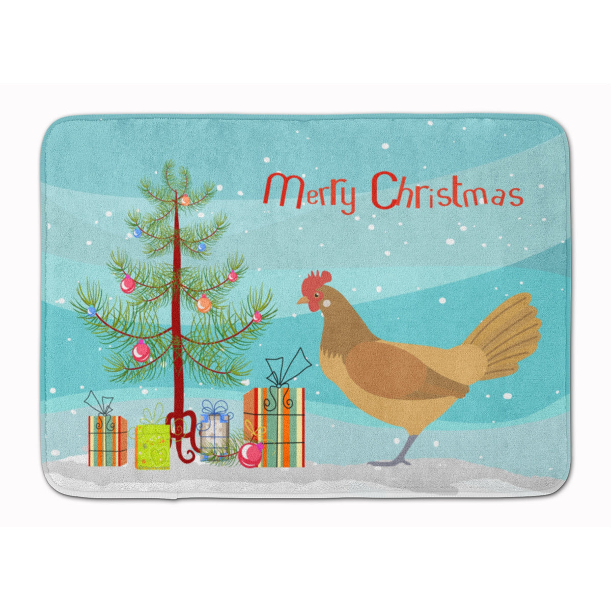 Caroline'S Treasures Frisian Friesian Chicken Christmas Floor Mat, 19 X 27, Multicolor