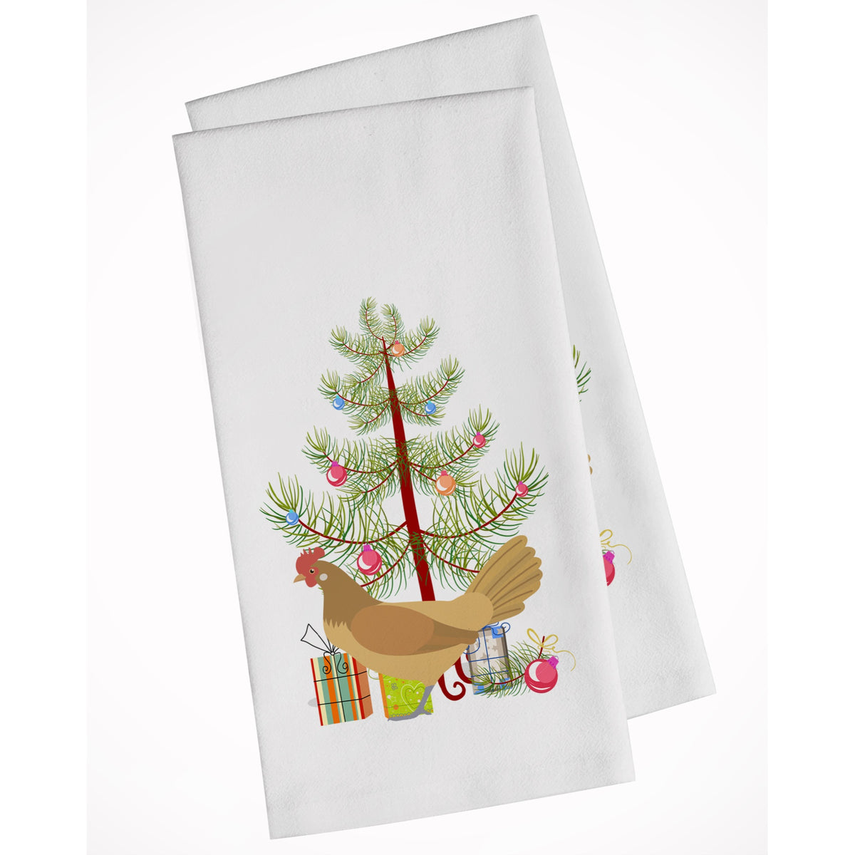 Frisian Friesian Chicken Christmas White Kitchen Towel Set Of 2