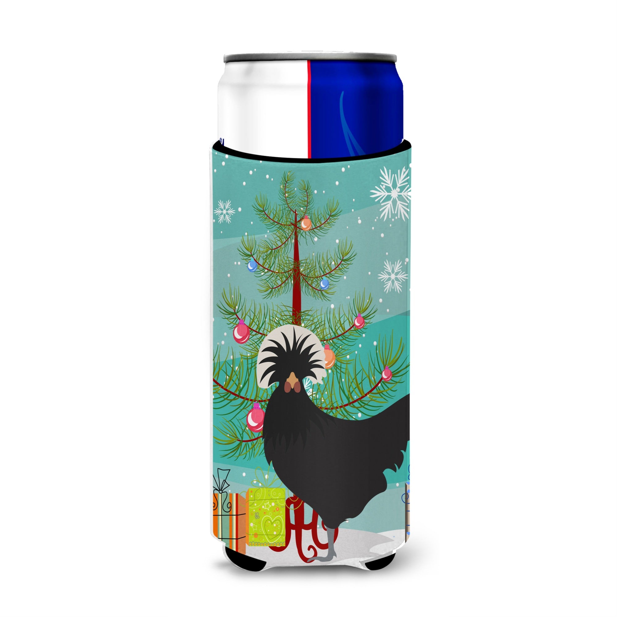 Caroline'S Treasures Polish Poland Chicken Christmas Decorative Can Hugger, Slim, Multicolor