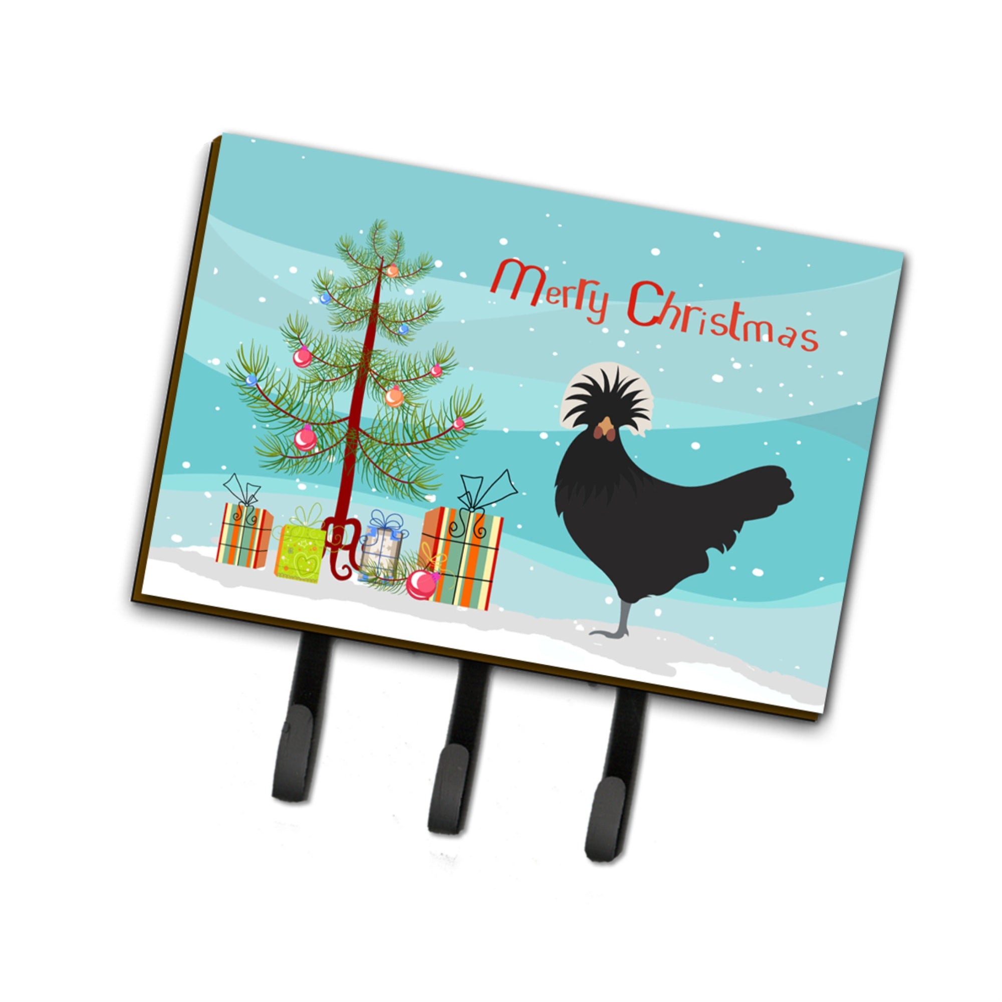 Caroline'S Treasures Polish Poland Chicken Christmas Wall Hook, Triple, Multicolor
